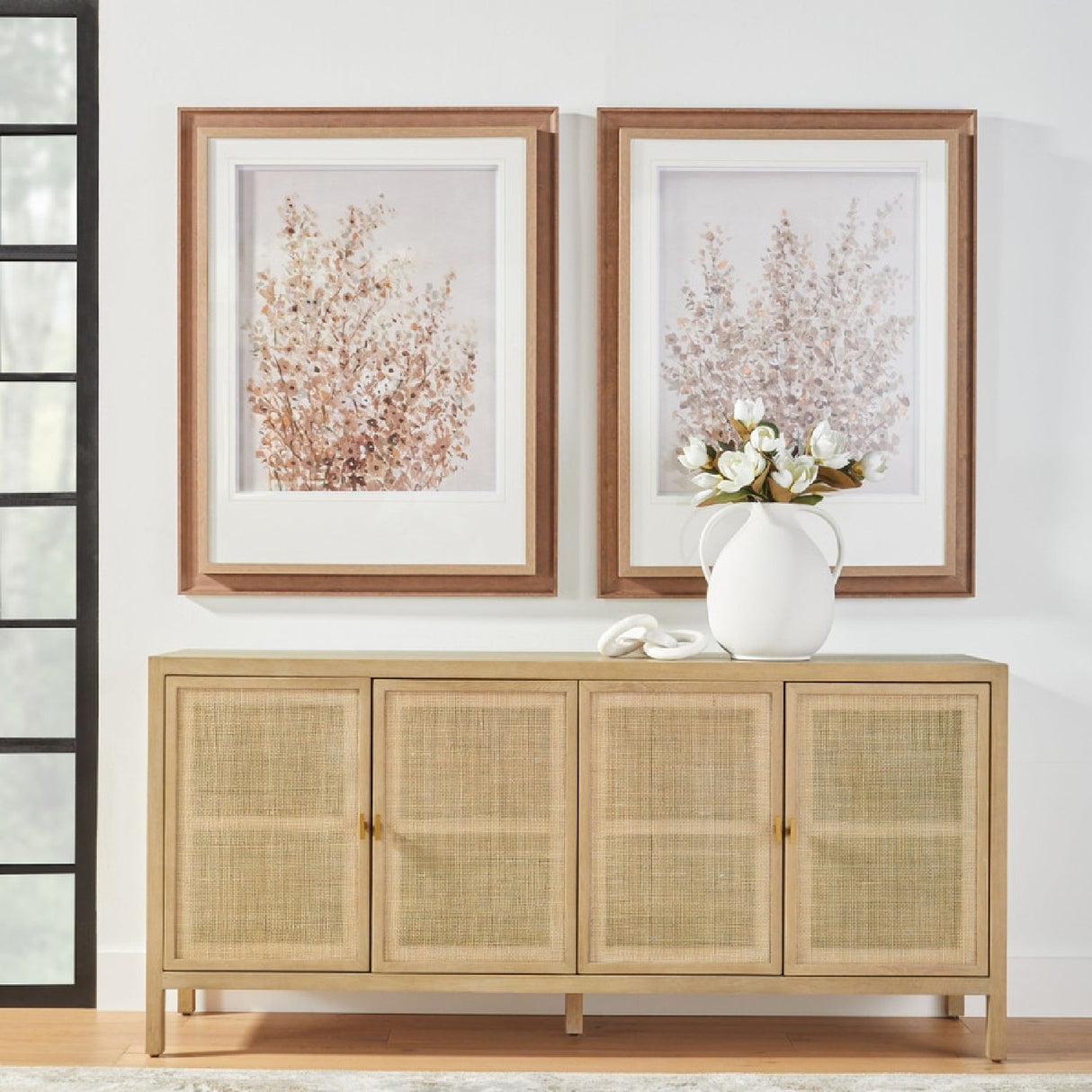 4-Door Gray Cane Media Sideboard | Living Essentials Carina – alternate view 16
