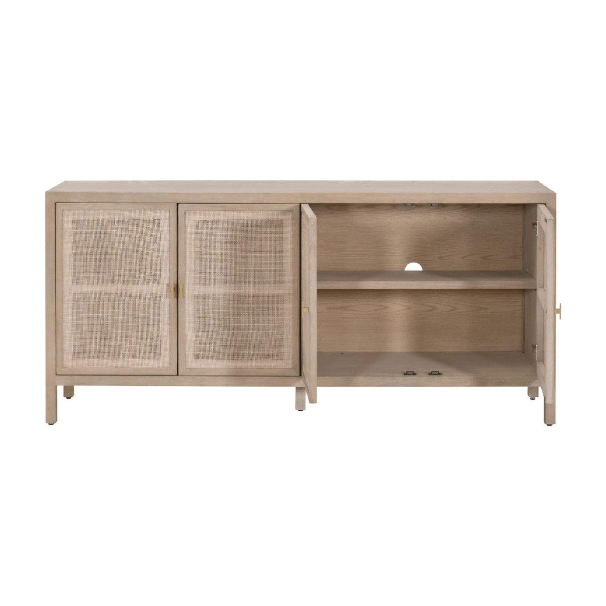 4-Door Gray Cane Media Sideboard | Living Essentials Carina – alternate view 5