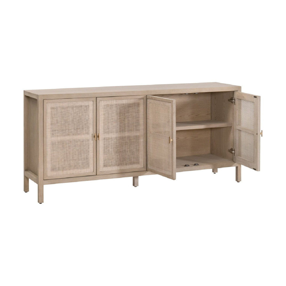 4-Door Gray Cane Media Sideboard | Living Essentials Carina – alternate view 9