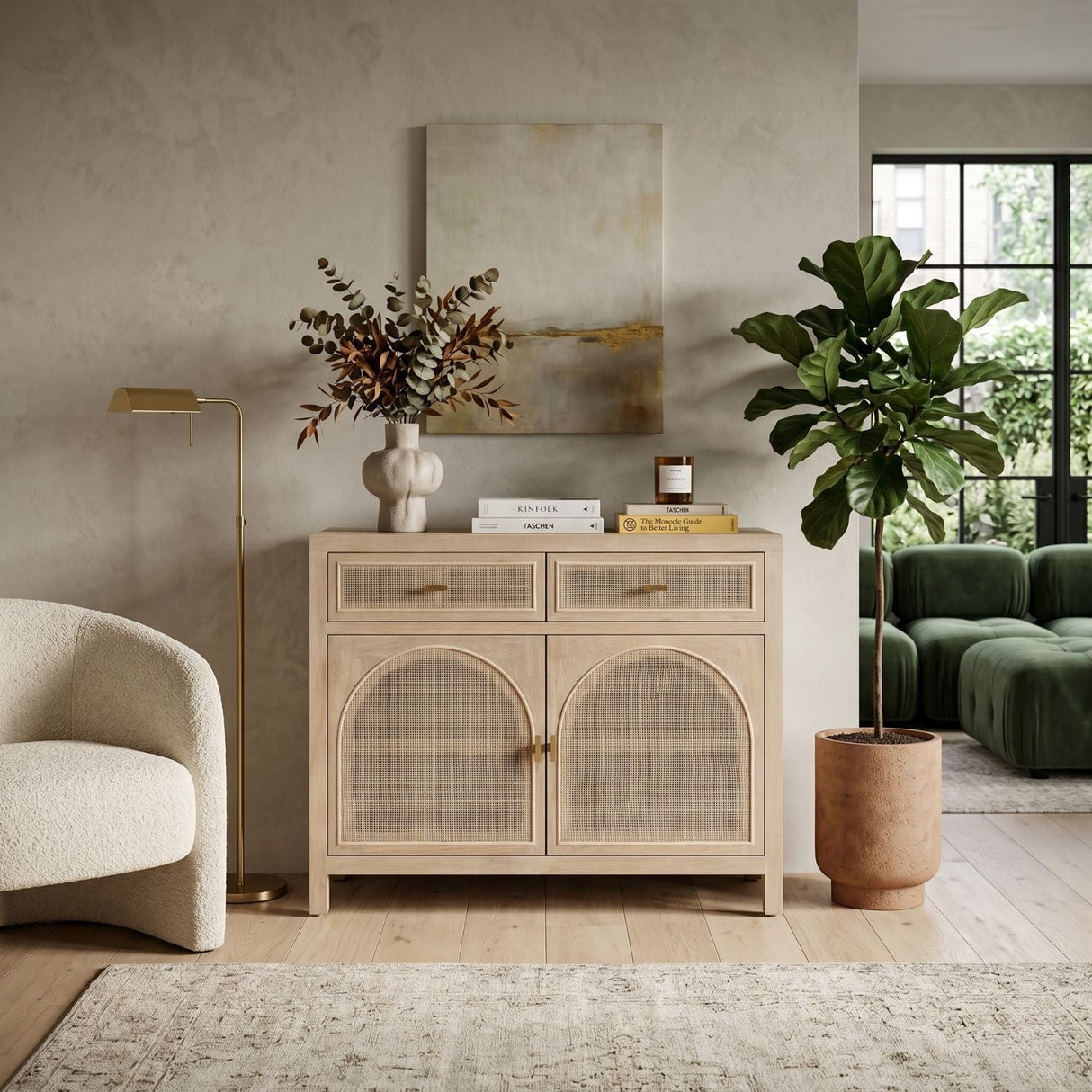 Modern European furniture - Smoked Gray Oak Media Sideboard - www.oroa.com
