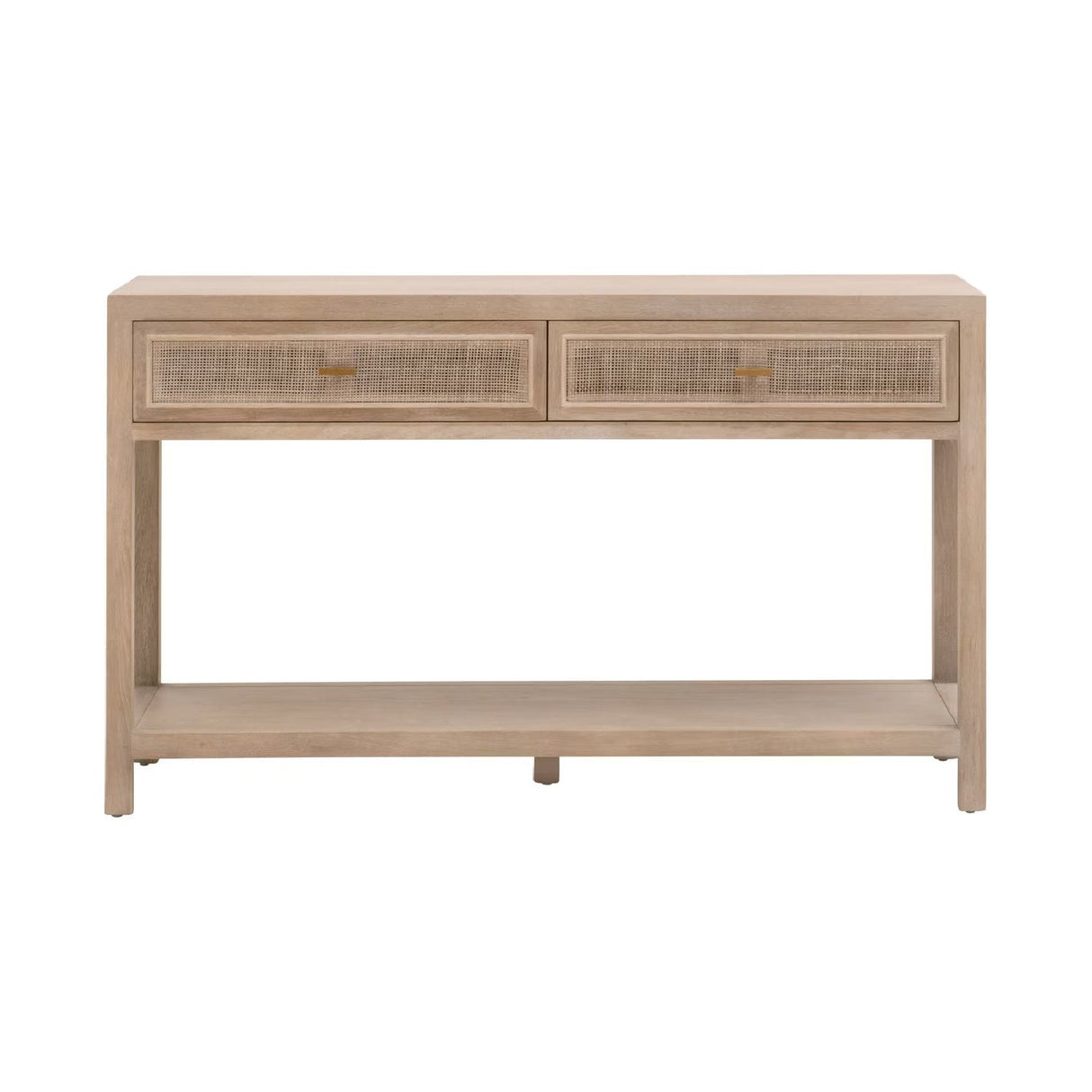 Modern European furniture - Gray Oak 2-Drawer Console Table - www.oroa.com