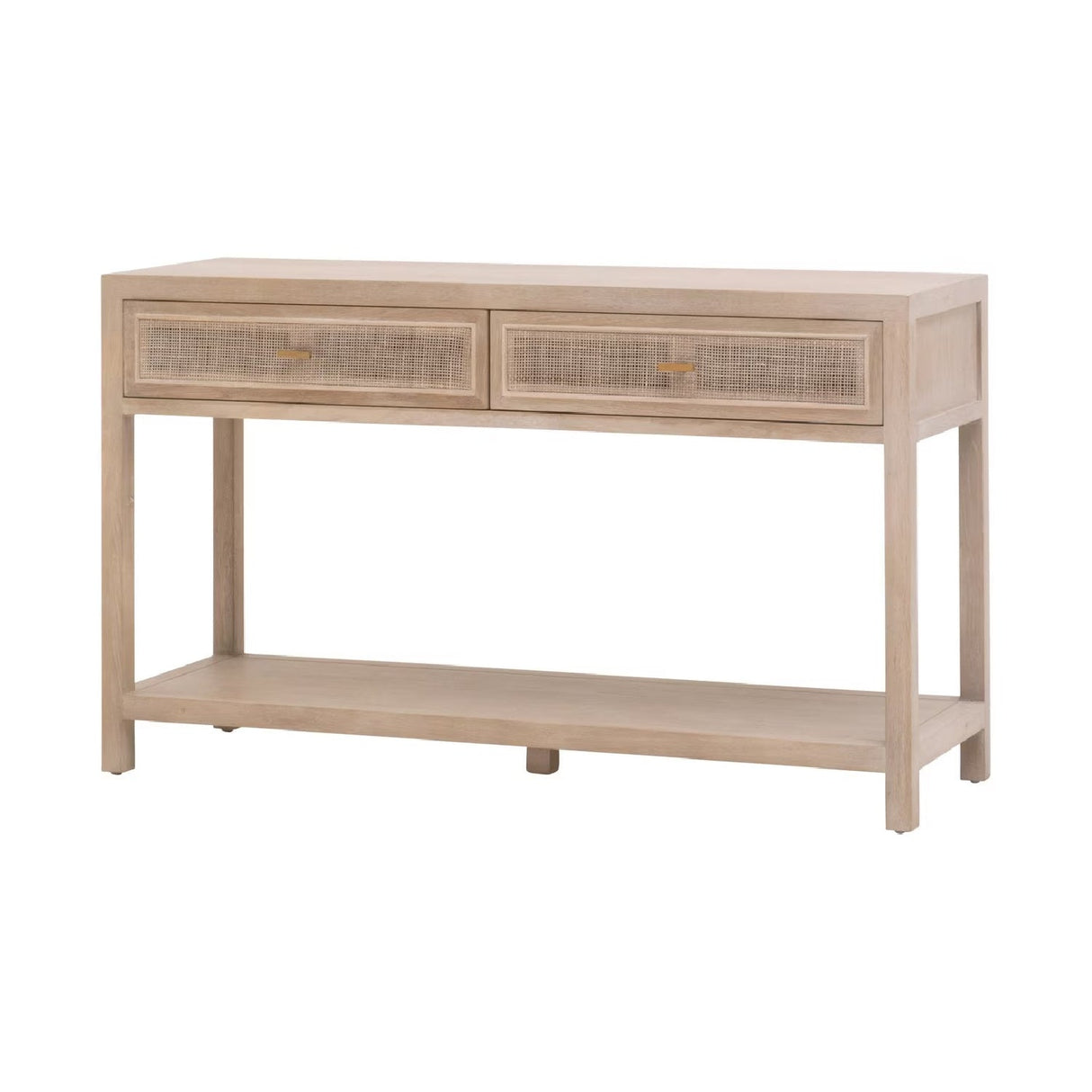 Modern European furniture - Gray Oak 2-Drawer Console Table - www.oroa.com