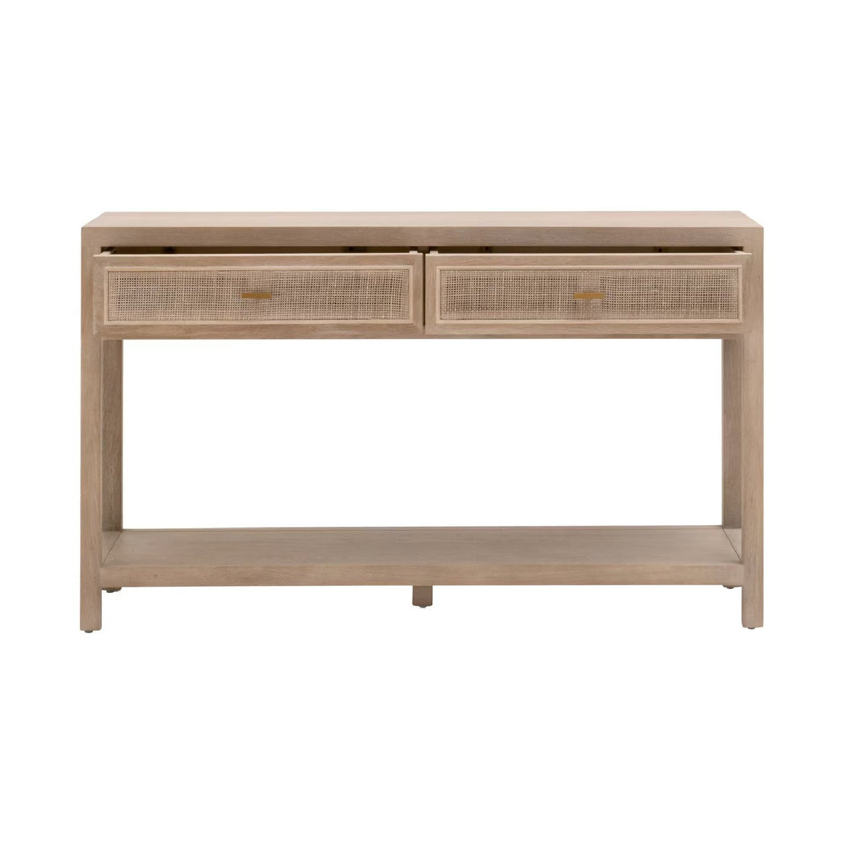 Modern European furniture - Gray Oak 2-Drawer Console Table - www.oroa.com