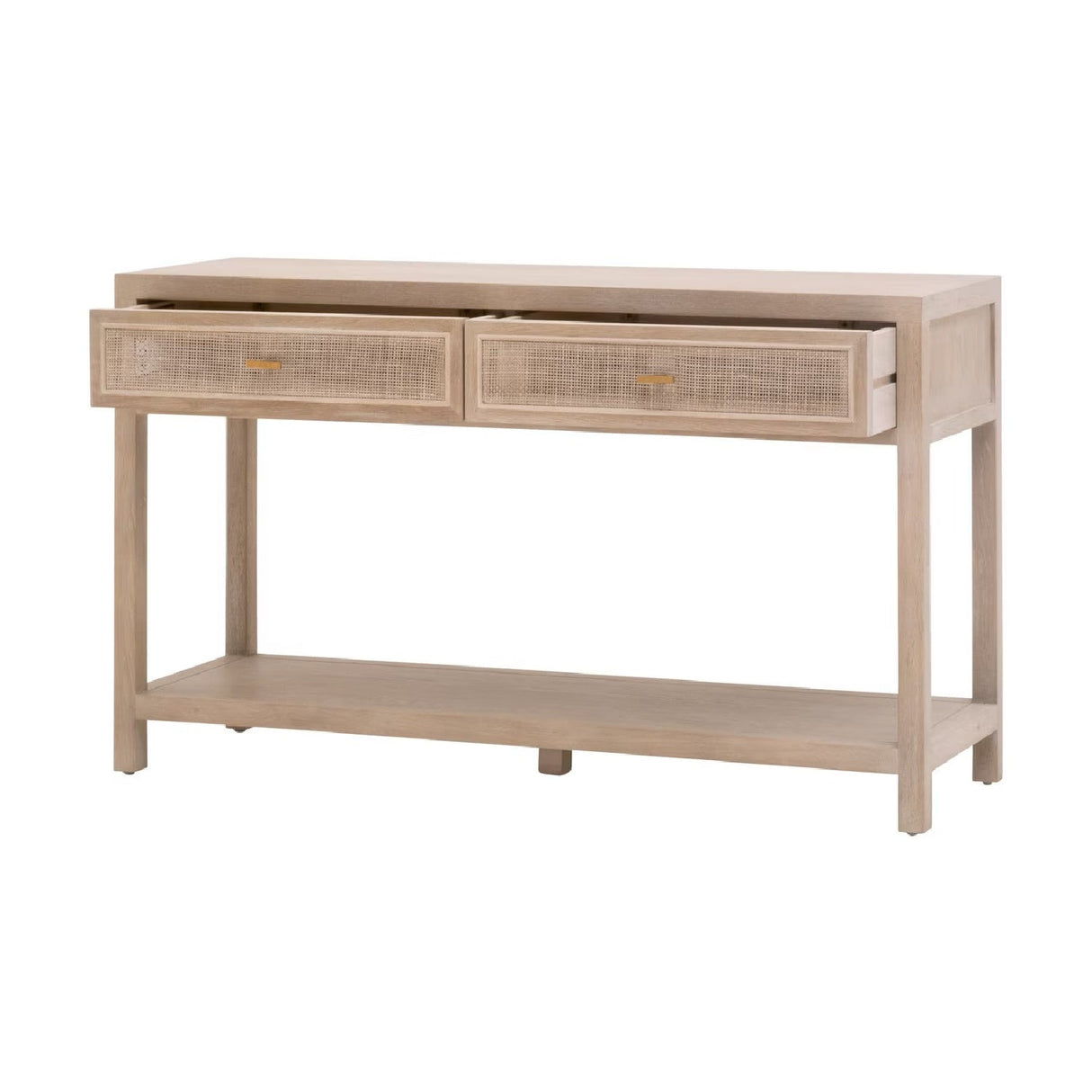 Modern European furniture - Gray Oak 2-Drawer Console Table - www.oroa.com