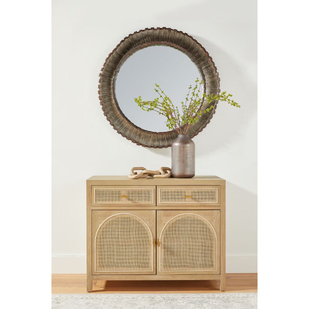 Modern European furniture - Smoked Gray Oak Media Cabinet - www.oroa.com