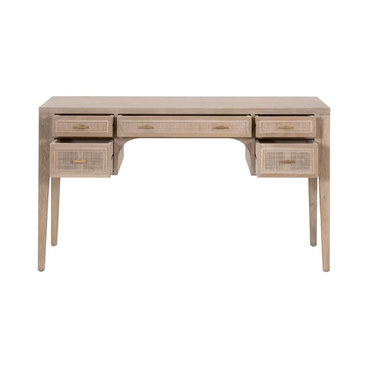 Modern European furniture - Gray Oak 5-Drawer Desk - www.oroa.com