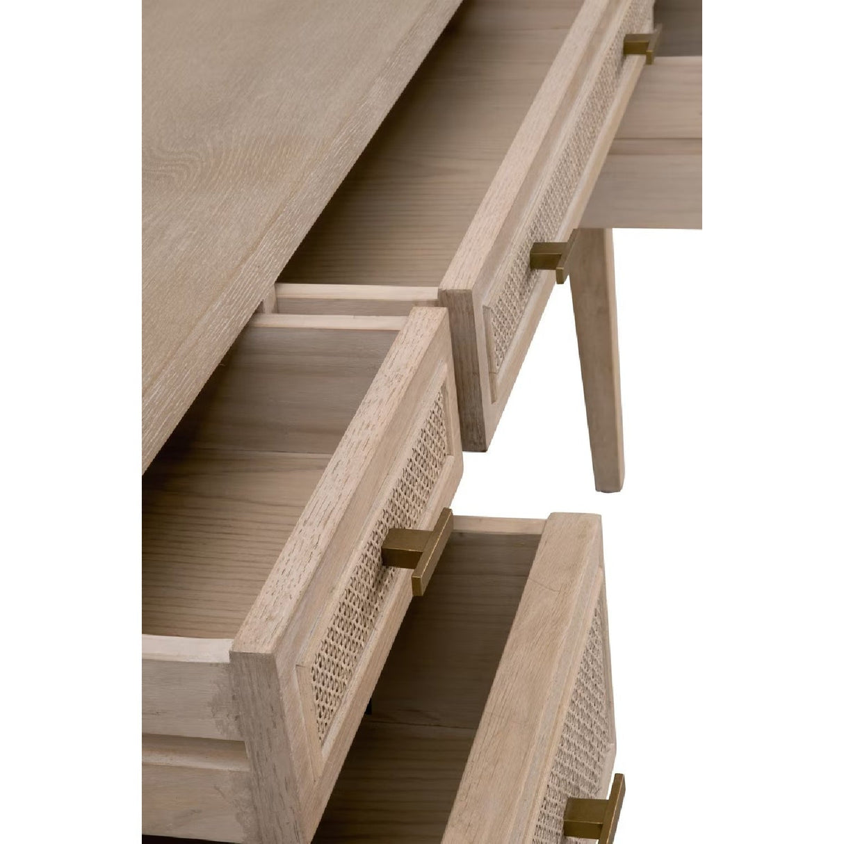 Modern European furniture - Gray Oak 5-Drawer Desk - www.oroa.com