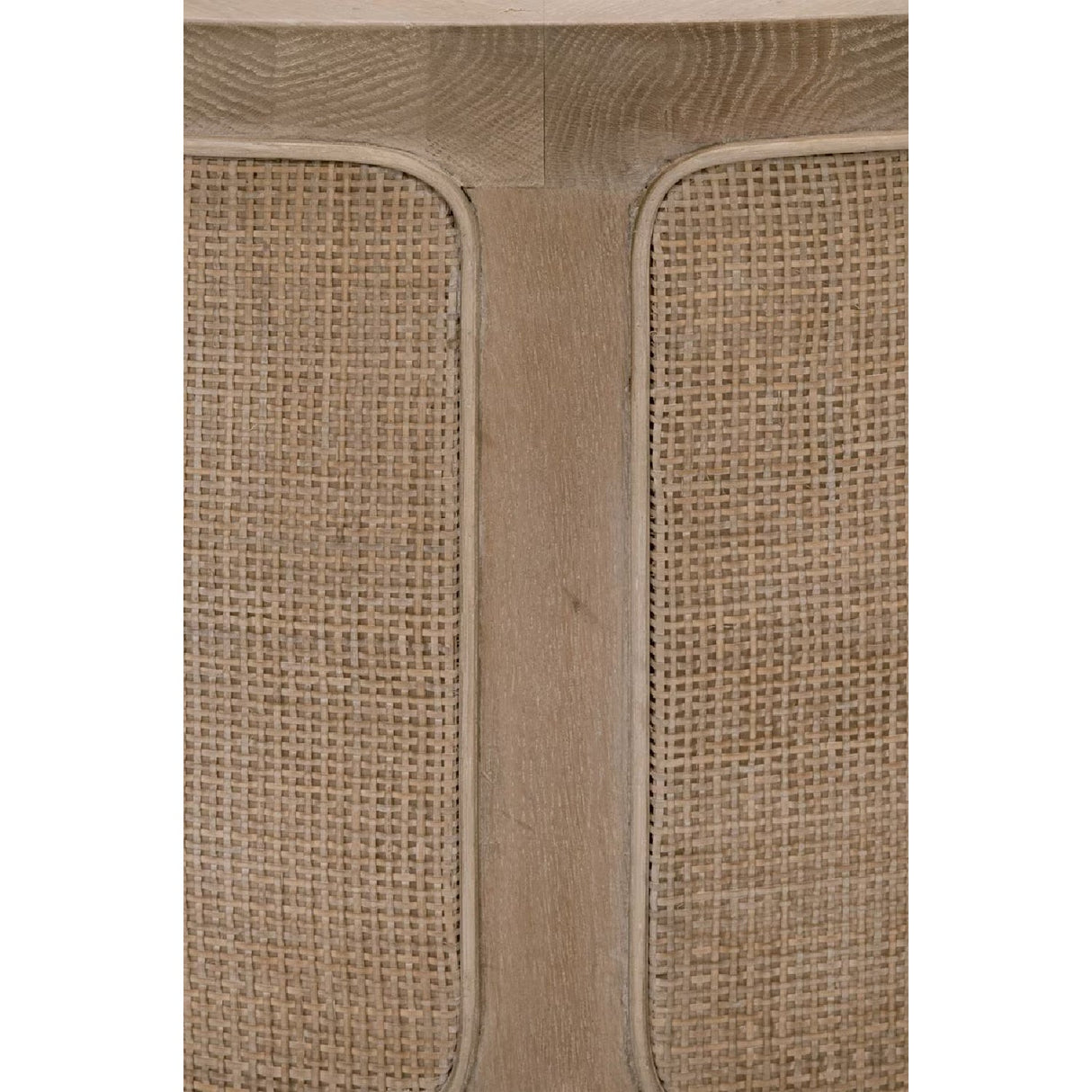 Gray Oak Round Coffee Table | Living Essentials Cane – alternate view 6