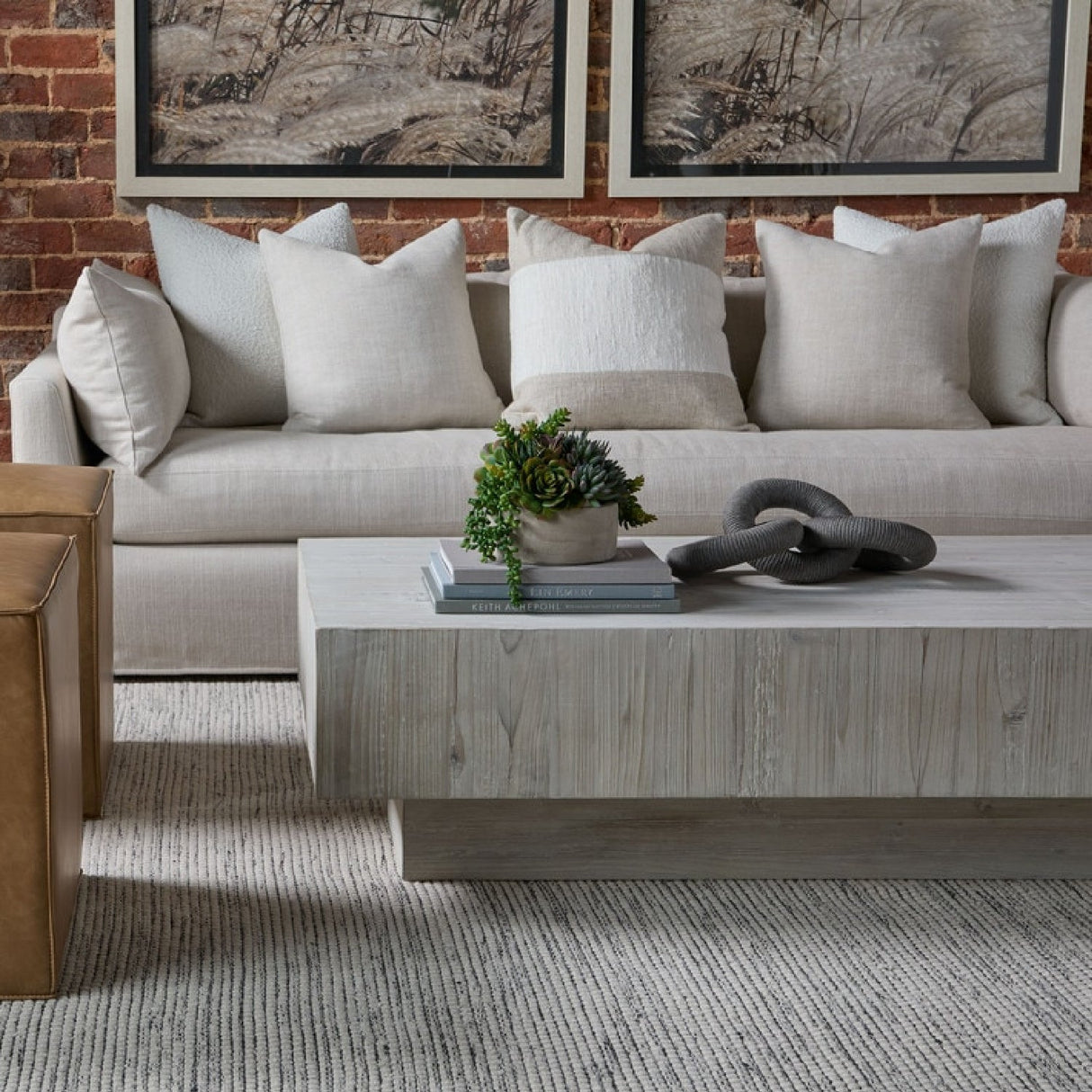 Whitewashed Pine Wood Coffee Table | Living Essentials Montauk – alternate view 9