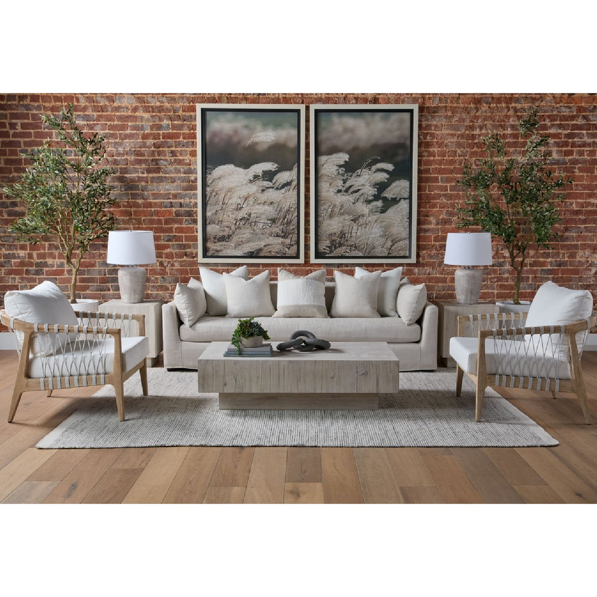 Whitewashed Pine Wood Coffee Table | Living Essentials Montauk – alternate view 10