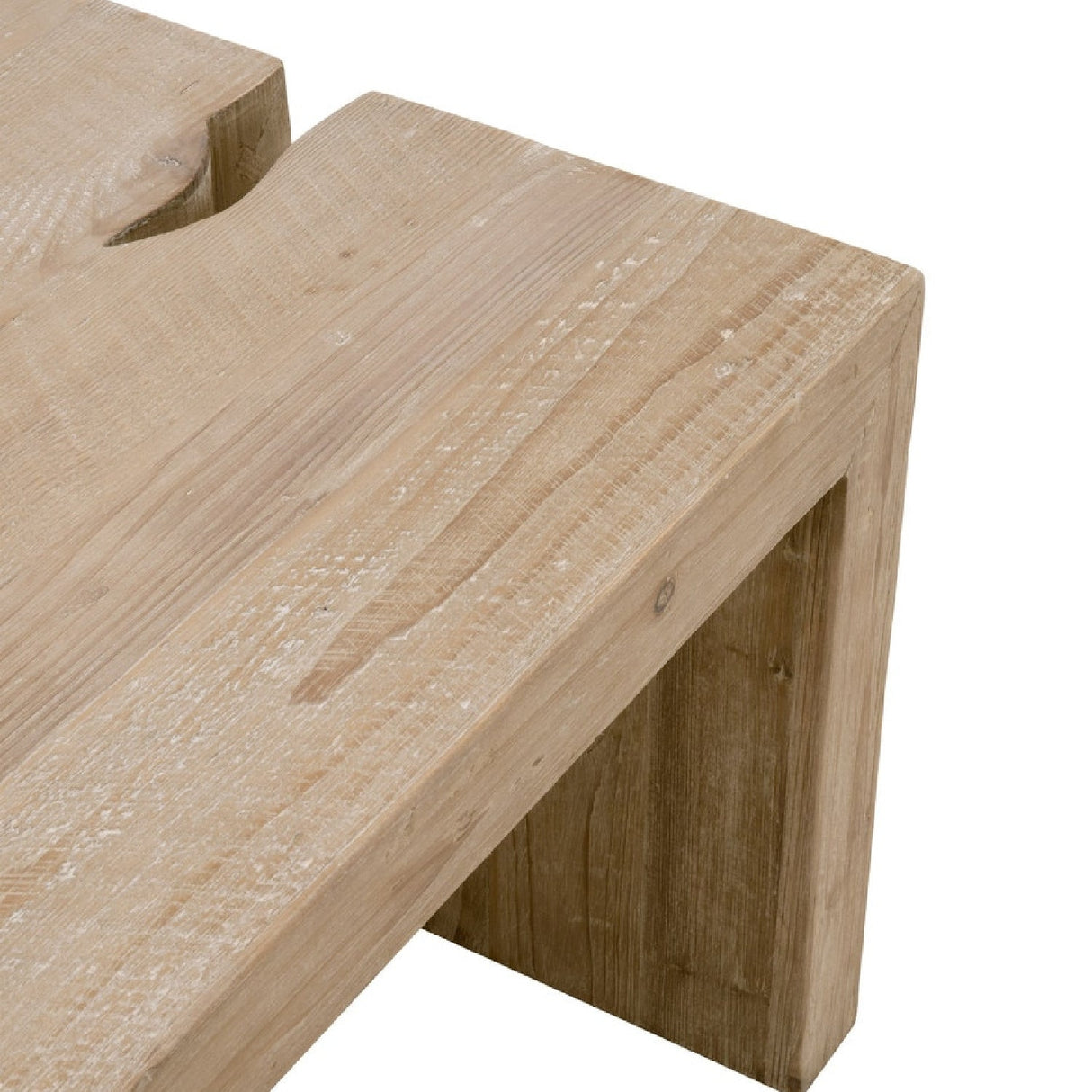 Natural Pine Wood Coffee Table | Living Essentials Reed – alternate view 8