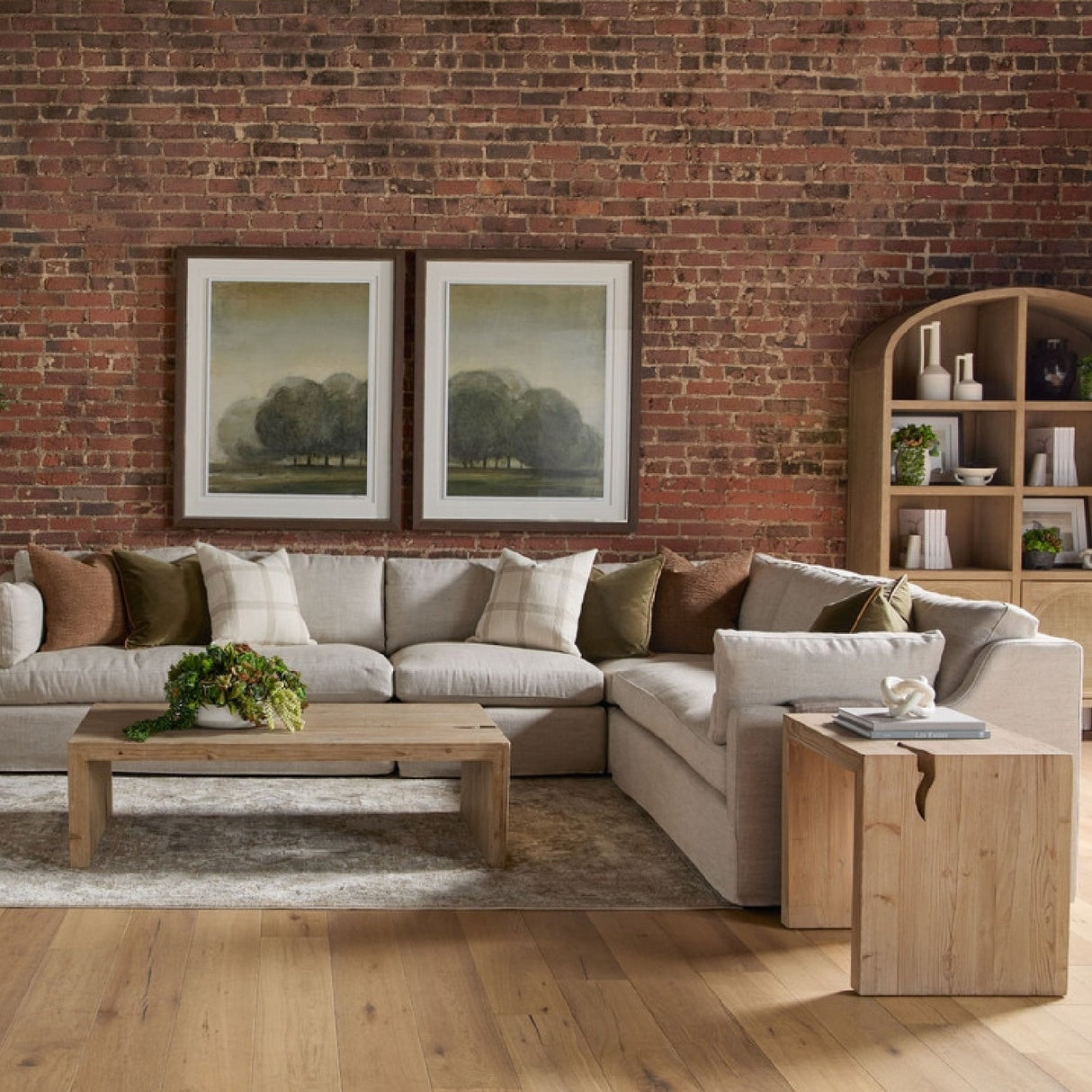 Natural Pine Wood Coffee Table | Living Essentials Reed – alternate view 13