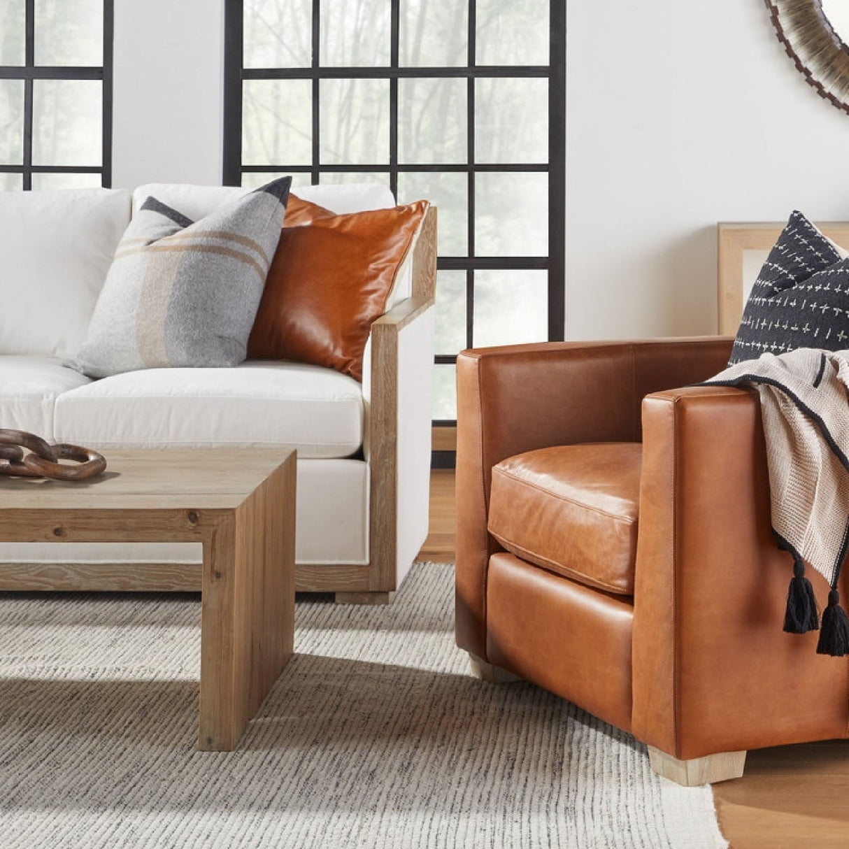 Natural Pine Wood Coffee Table | Living Essentials Reed – alternate view 12
