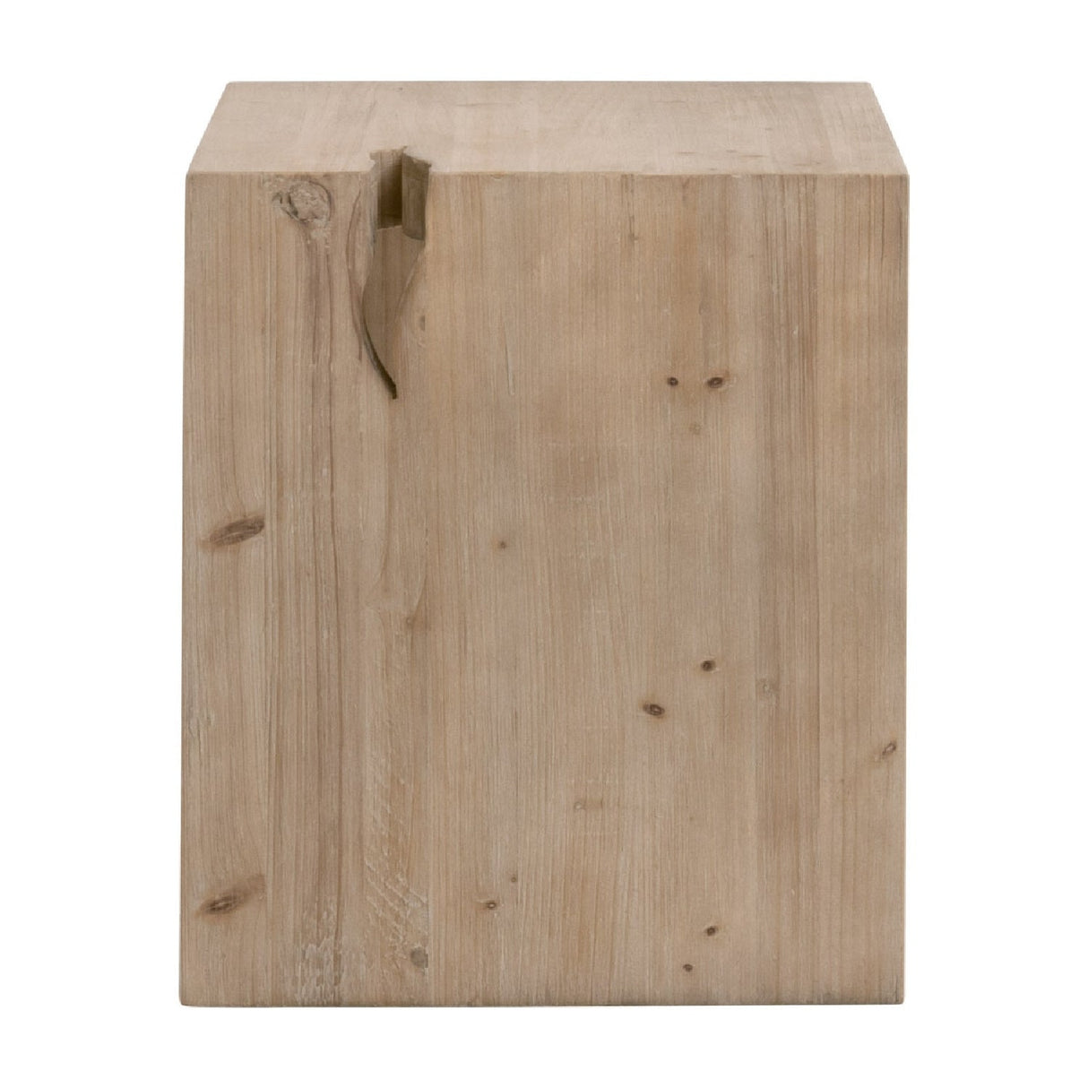 Natural Pine Wood End Table | Living Essentials Reed