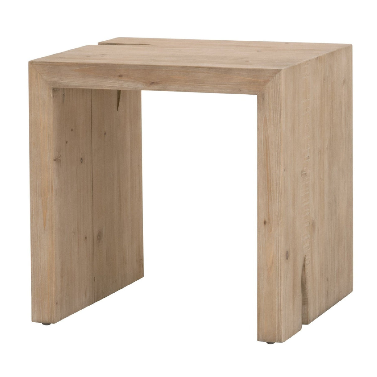Natural Pine Wood End Table | Living Essentials Reed – alternate view 5