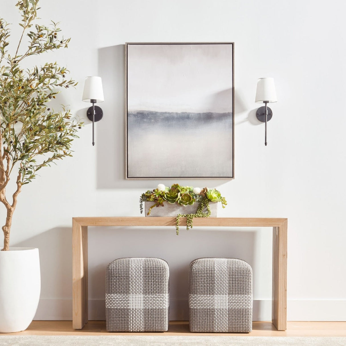 Natural Pine Wood Console Table | Living Essentials Reed – alternate view 10
