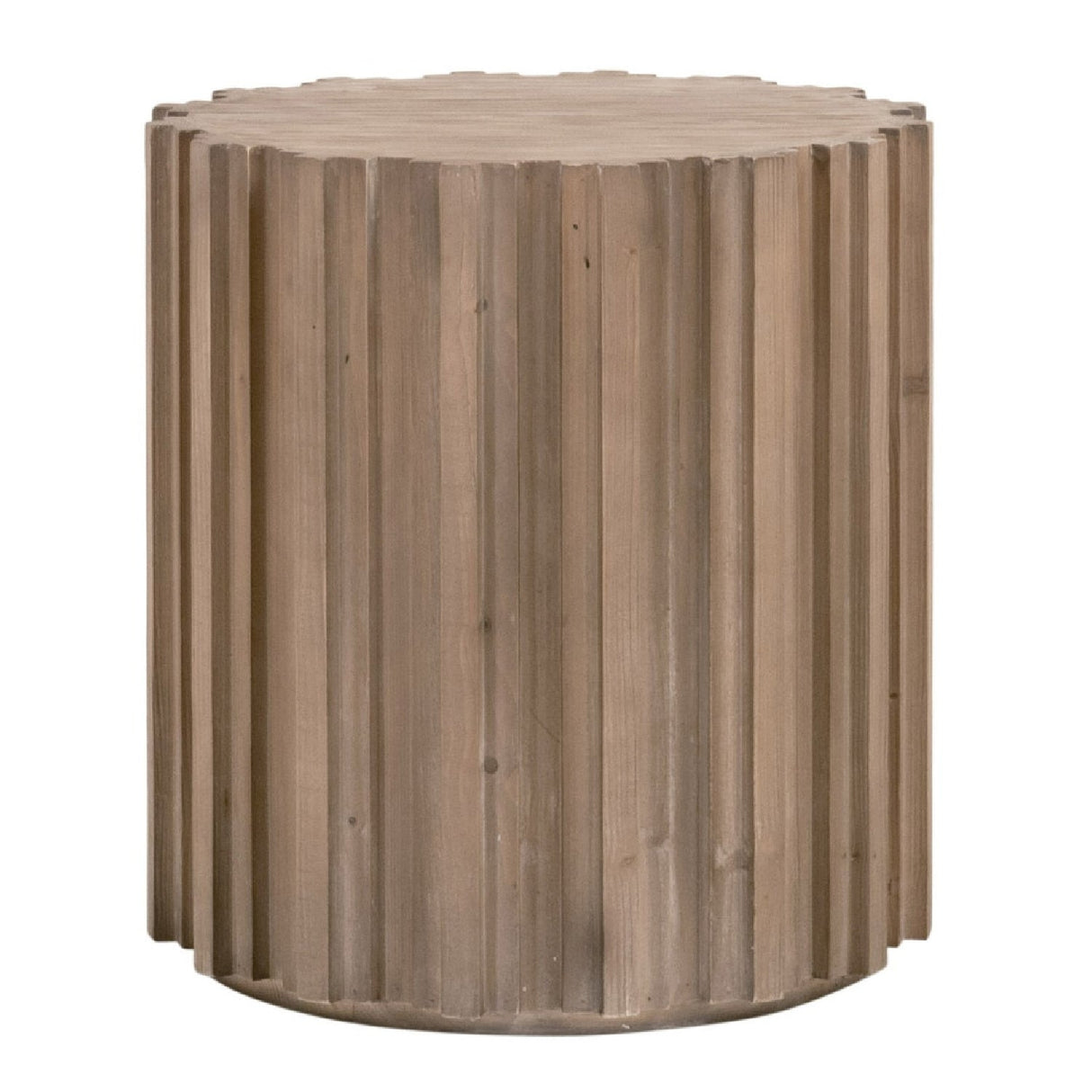 Fluted Pine End Table | Living Essentials Roma