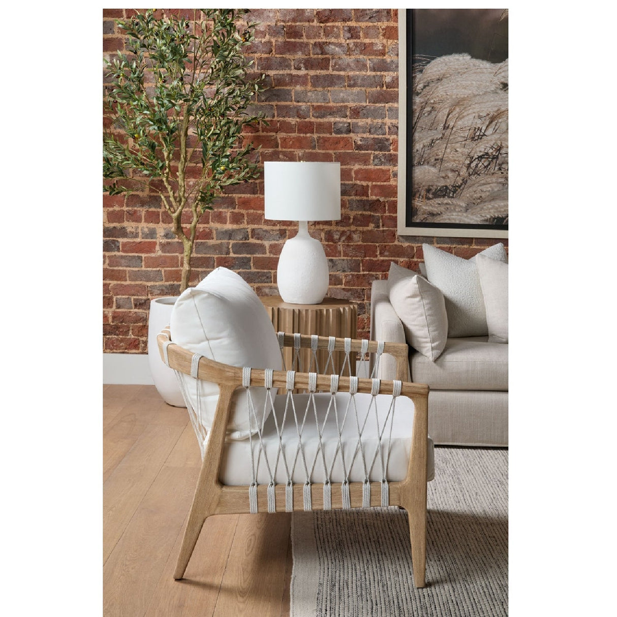 Fluted Pine End Table | Living Essentials Roma – alternate view 15