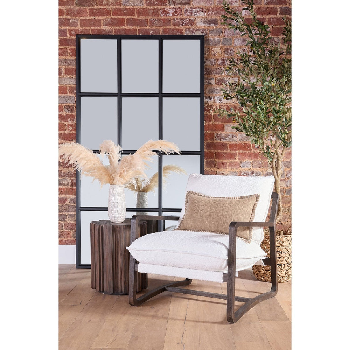 Fluted Pine Accent Table | Living Essentials Roma – alternate view 27