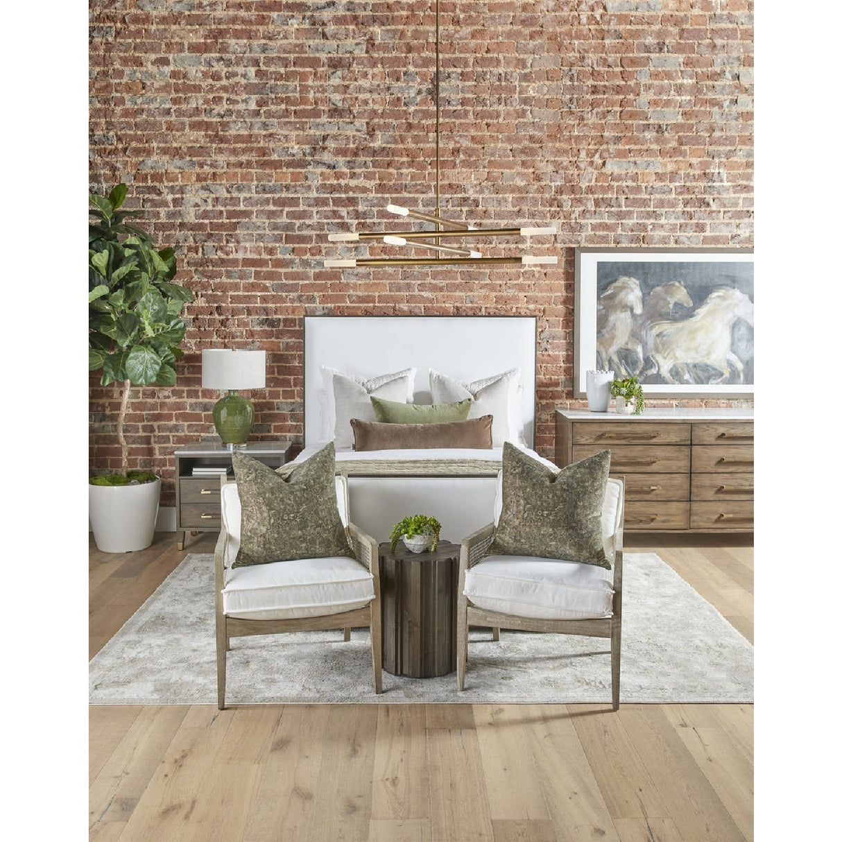 Fluted Pine Accent Table | Living Essentials Roma – alternate view 30
