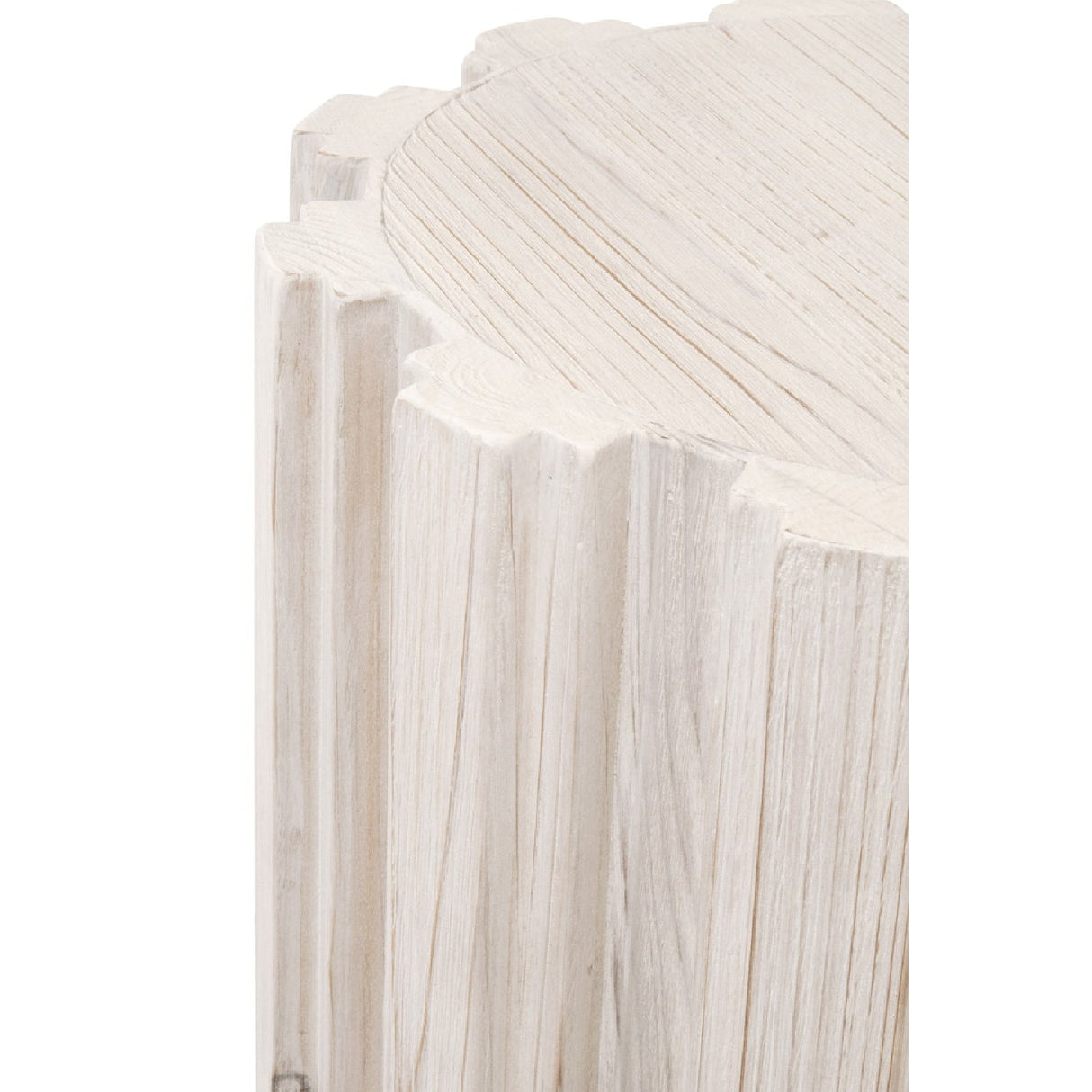 Fluted Pine Accent Table | Living Essentials Roma – rear view