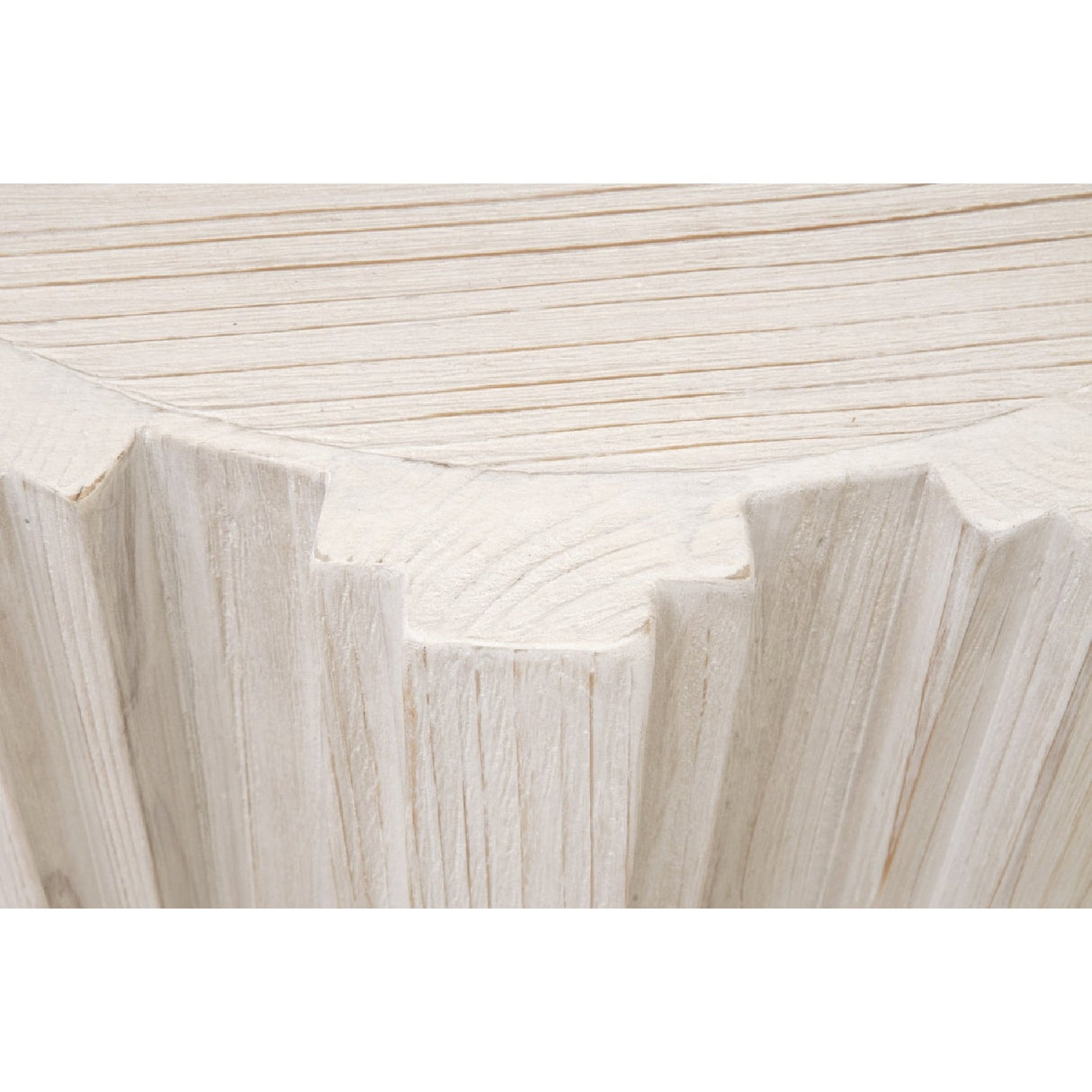 Fluted Pine Accent Table | Living Essentials Roma – alternate view 7