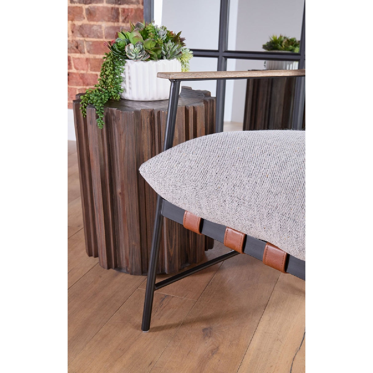 Fluted Pine Accent Table | Living Essentials Roma – alternate view 21