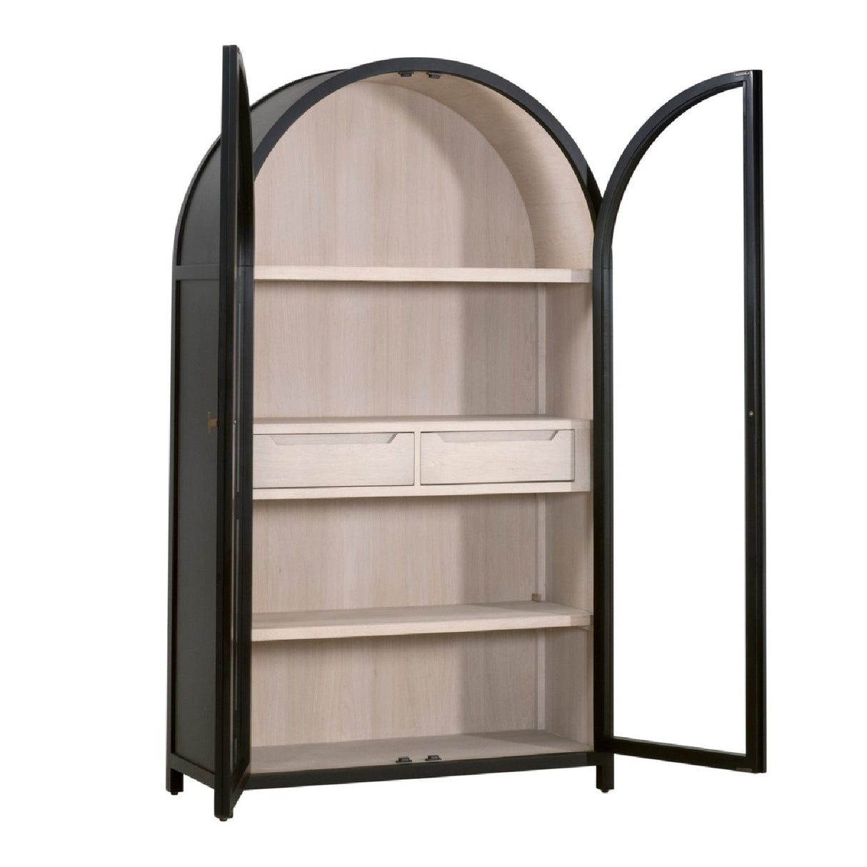 Black Birch Arched Display Cabinet | Living Essentials Toulouse – alternate view 8