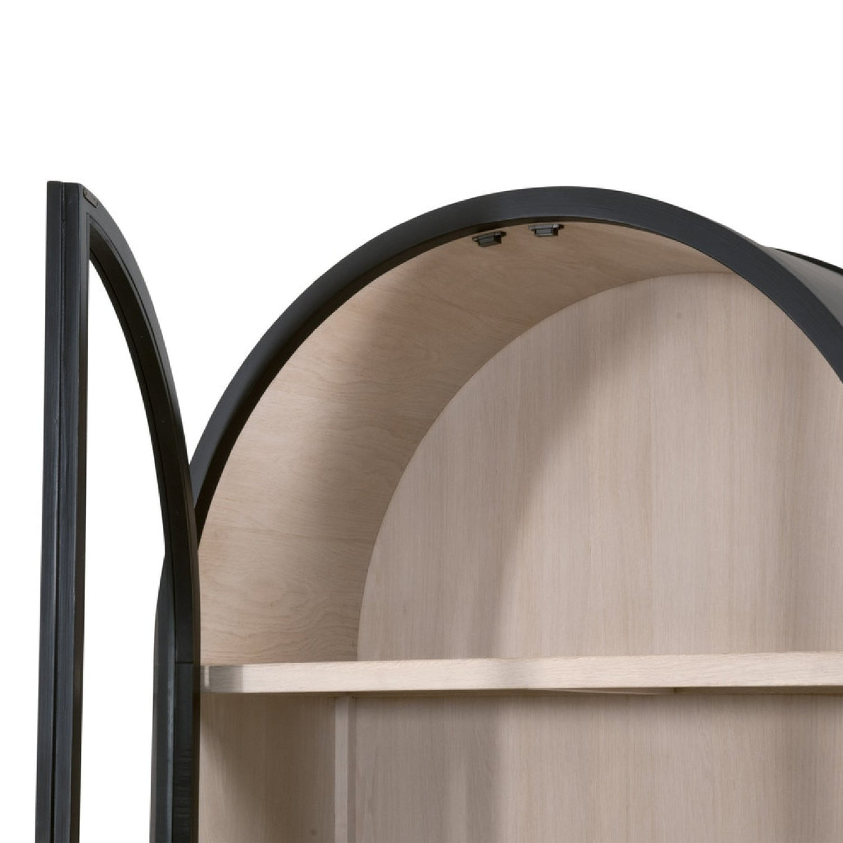 Black Birch Arched Display Cabinet | Living Essentials Toulouse – alternate view 12