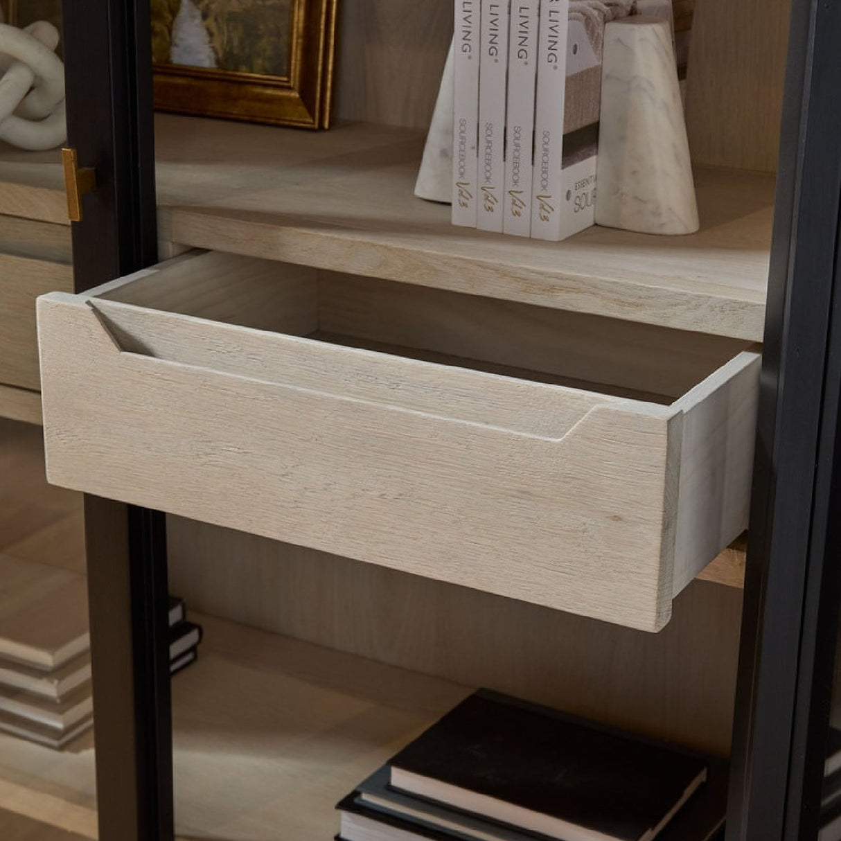 Black Birch Arched Display Cabinet | Living Essentials Toulouse – alternate view 13