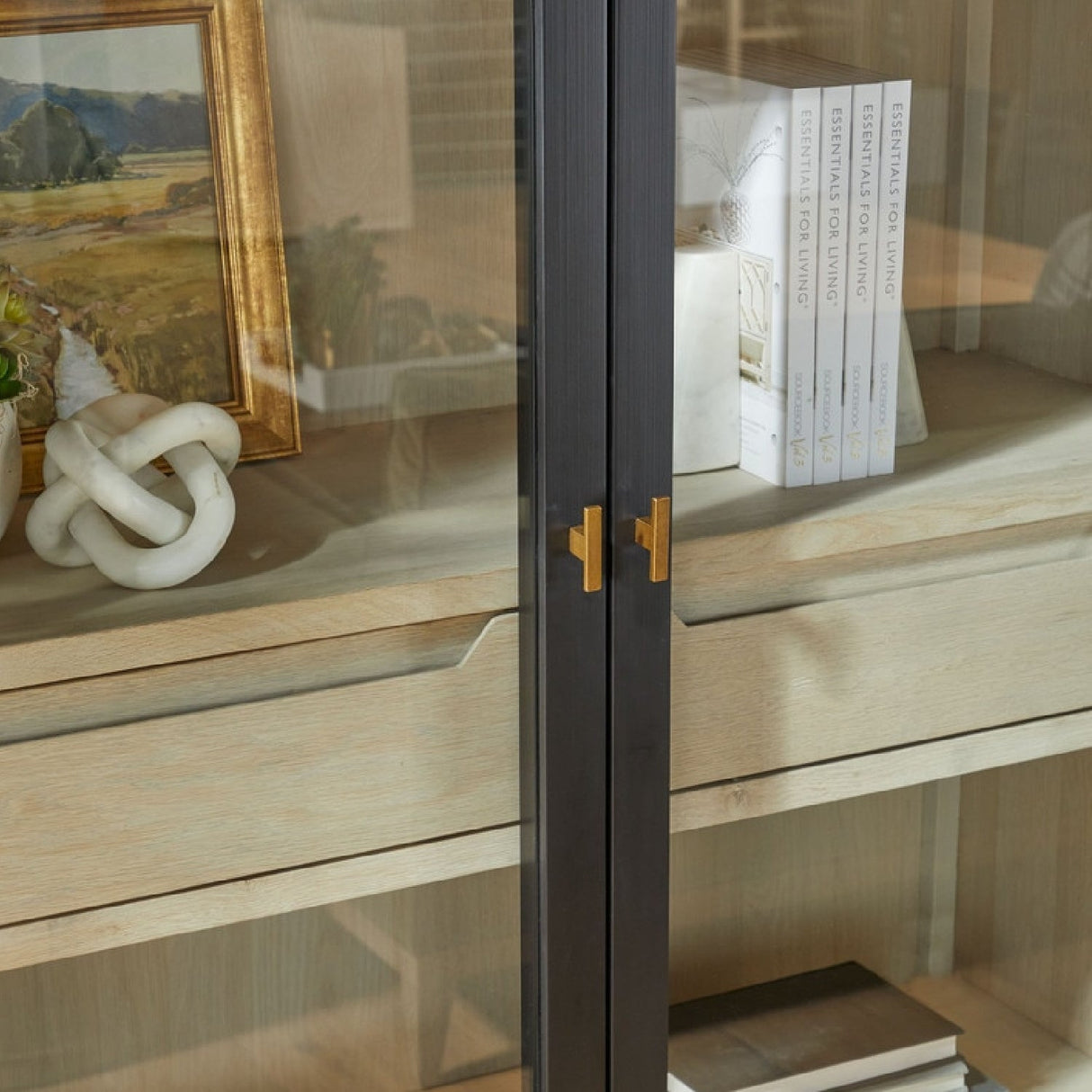Black Birch Arched Display Cabinet | Living Essentials Toulouse – alternate view 15