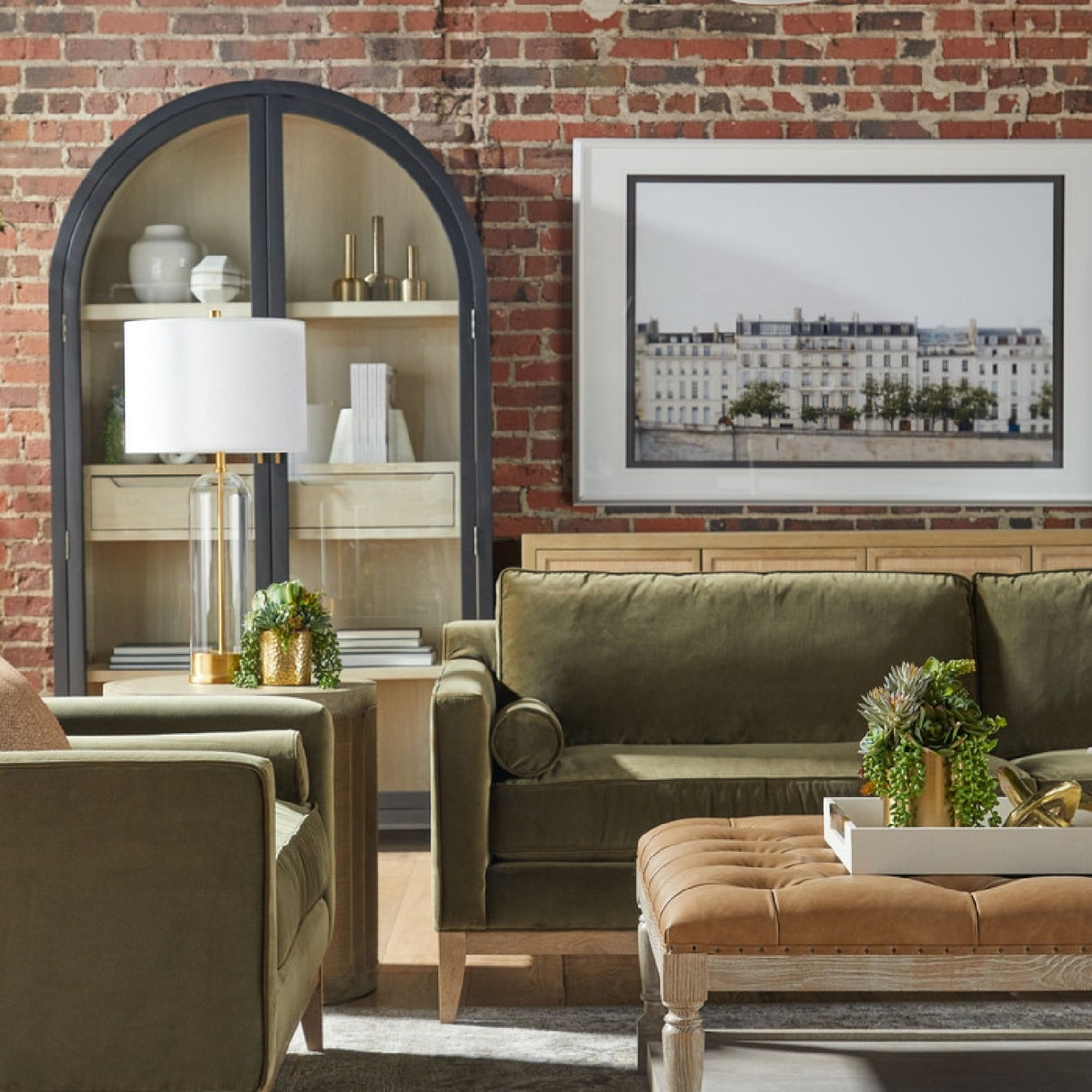 Black Birch Arched Display Cabinet | Oroa.com