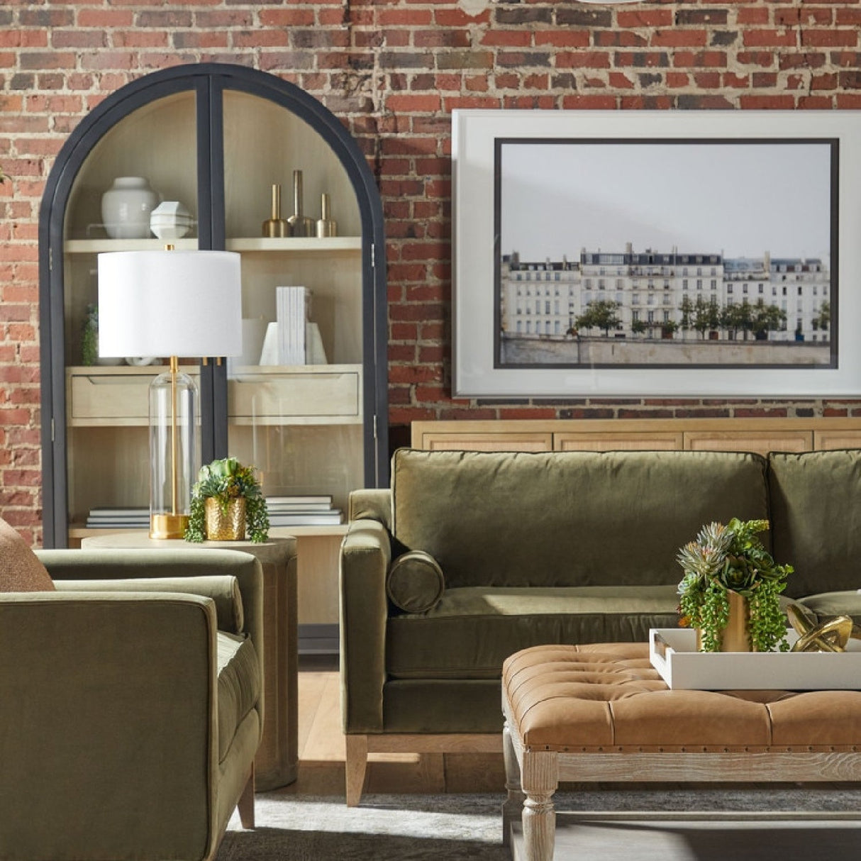 Black Birch Arched Display Cabinet | Living Essentials Toulouse – alternate view 16