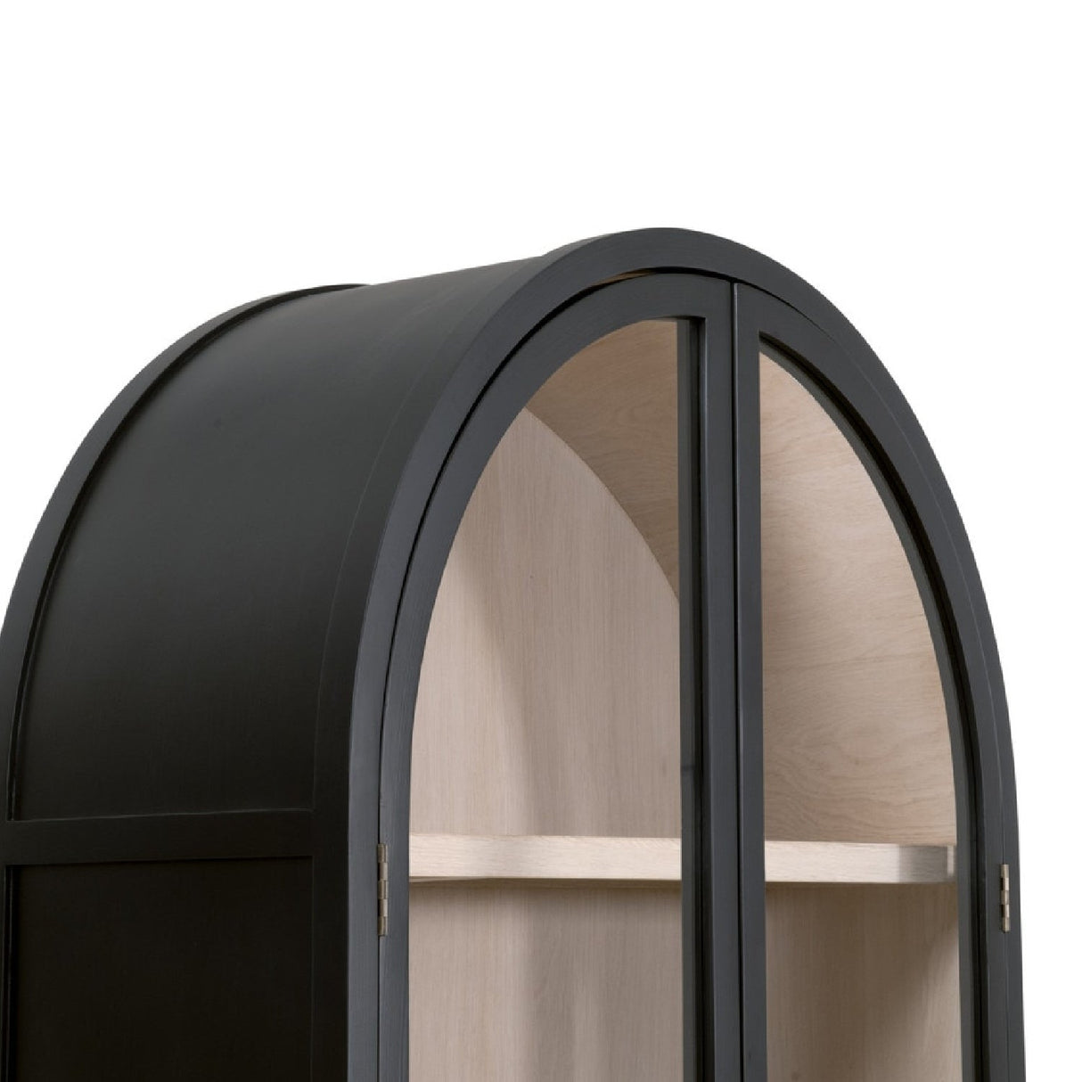 Black Birch Arched Display Cabinet | Living Essentials Toulouse – alternate view 18