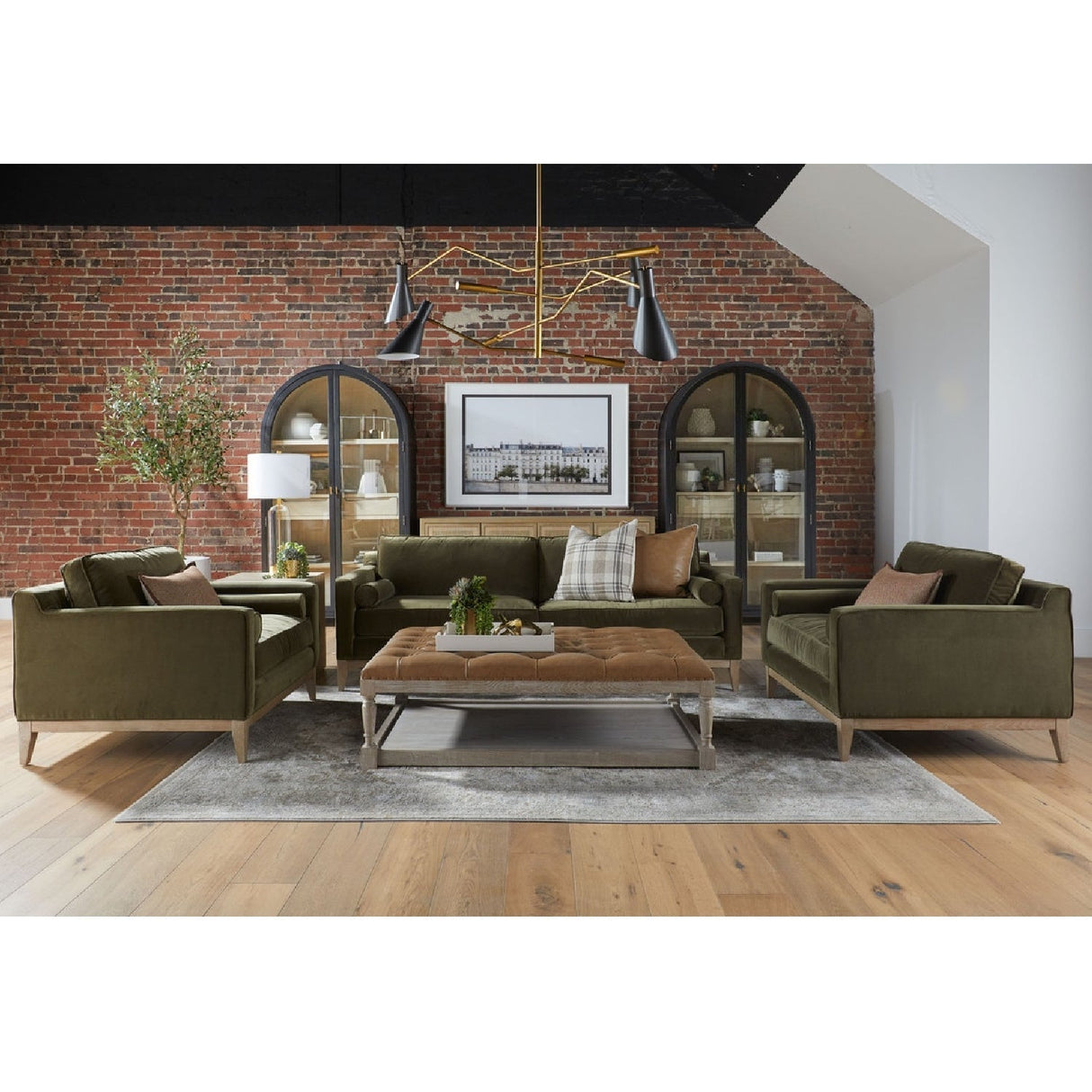Black Birch Arched Display Cabinet | Living Essentials Toulouse – alternate view 20