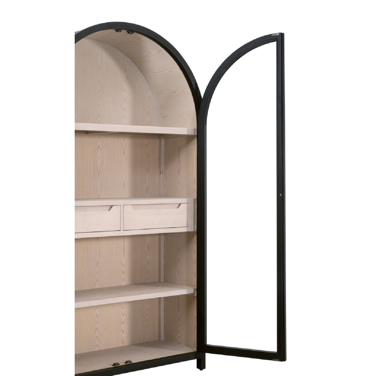 Black Birch Arched Display Cabinet | Living Essentials Toulouse – alternate view 9