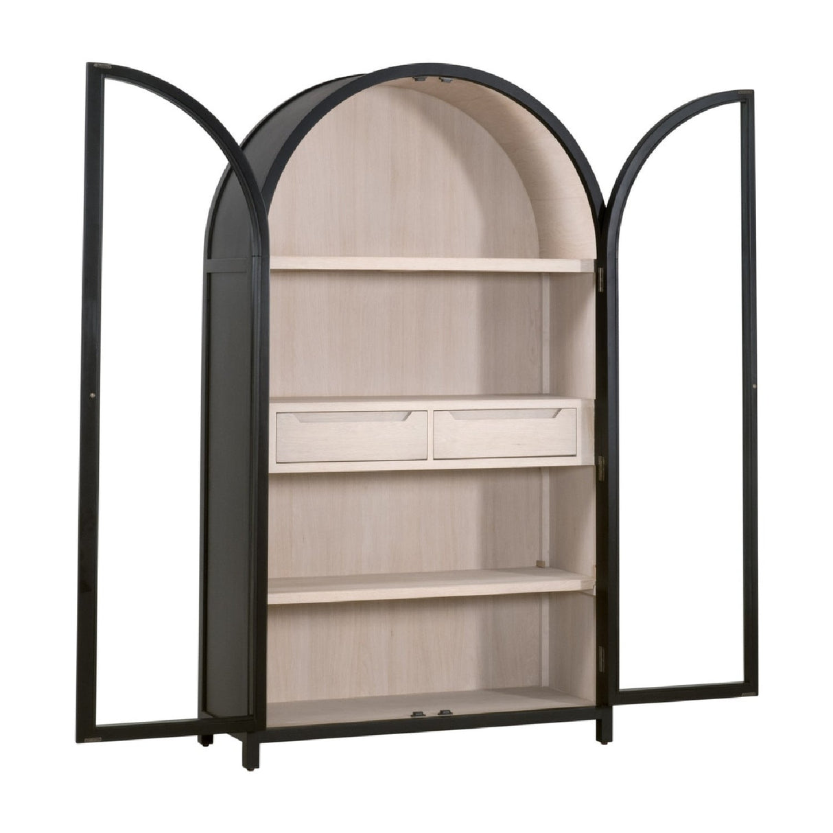 Black Birch Arched Display Cabinet | Living Essentials Toulouse – alternate view 5