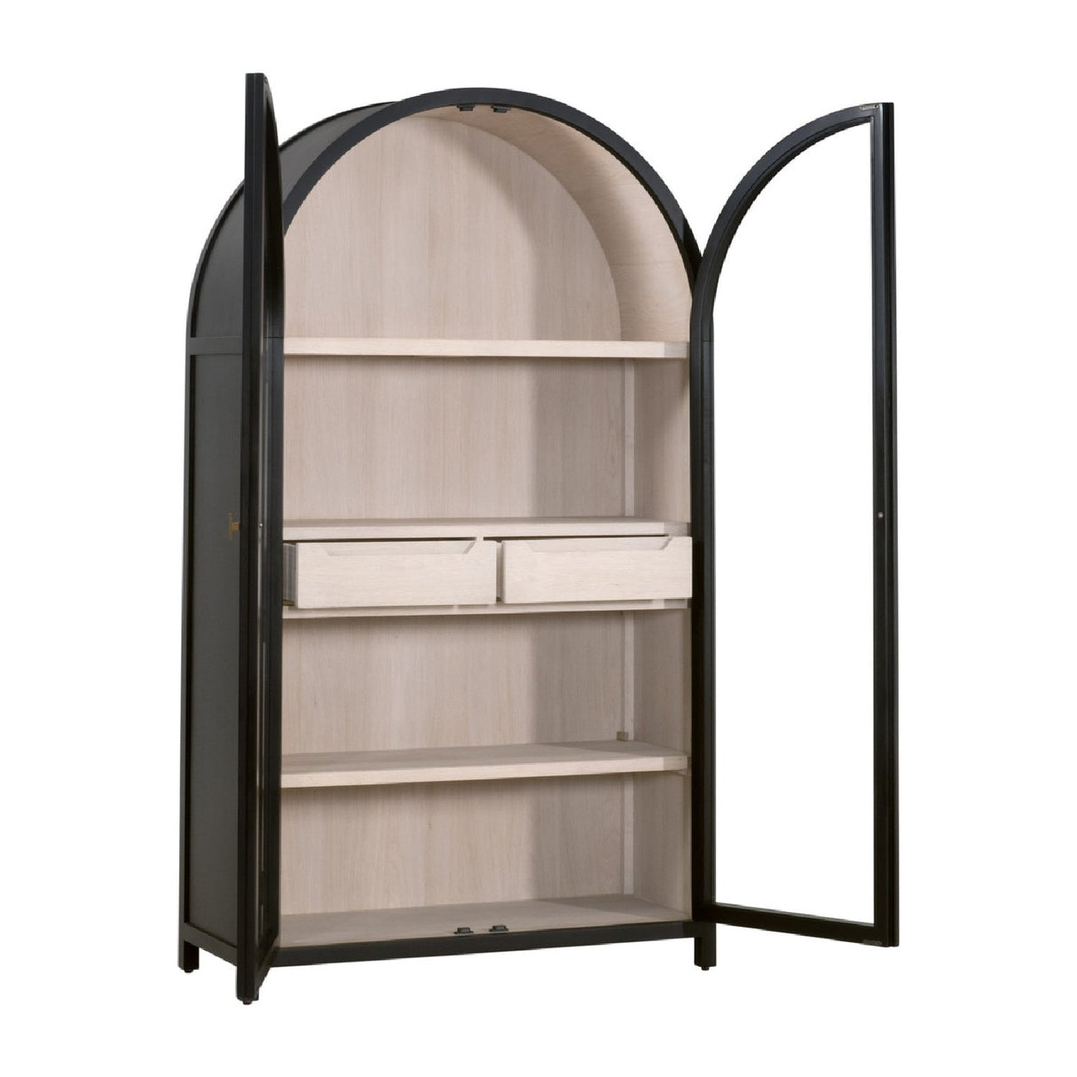 Black Birch Arched Display Cabinet | Living Essentials Toulouse – alternate view 7