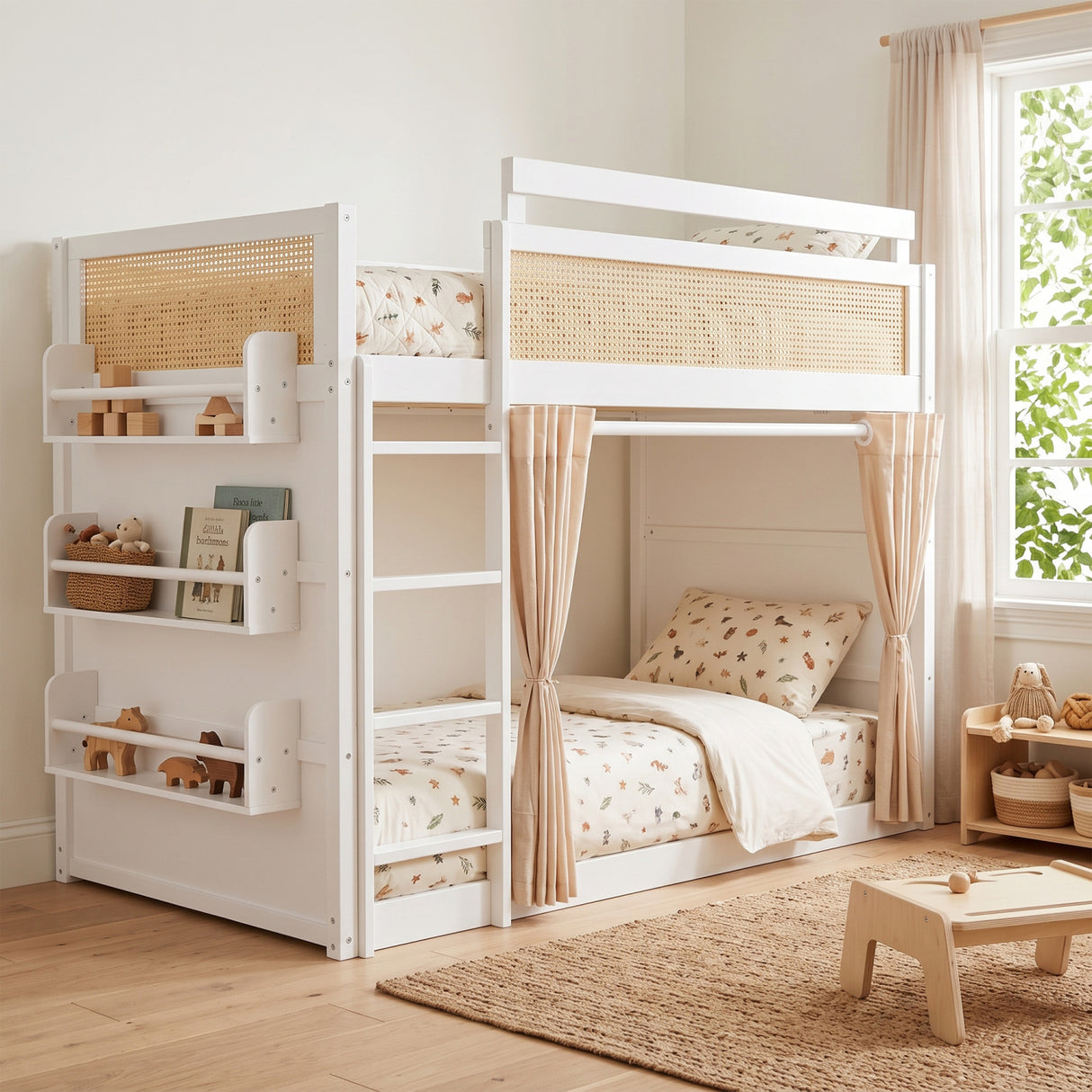 Wooden Bunk Bed with Storage | OROA Kids