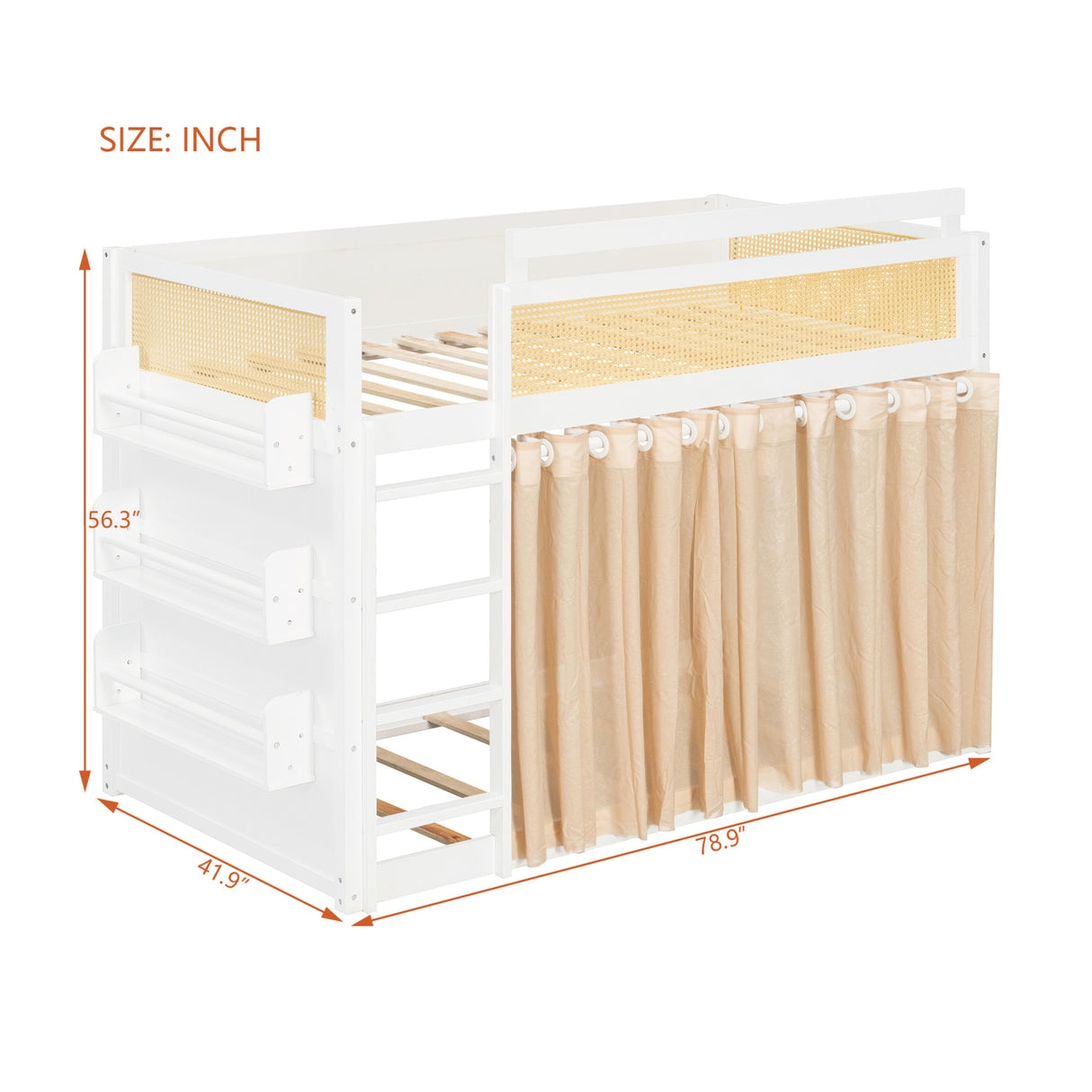Wooden Bunk Bed with Storage | OROA Kids