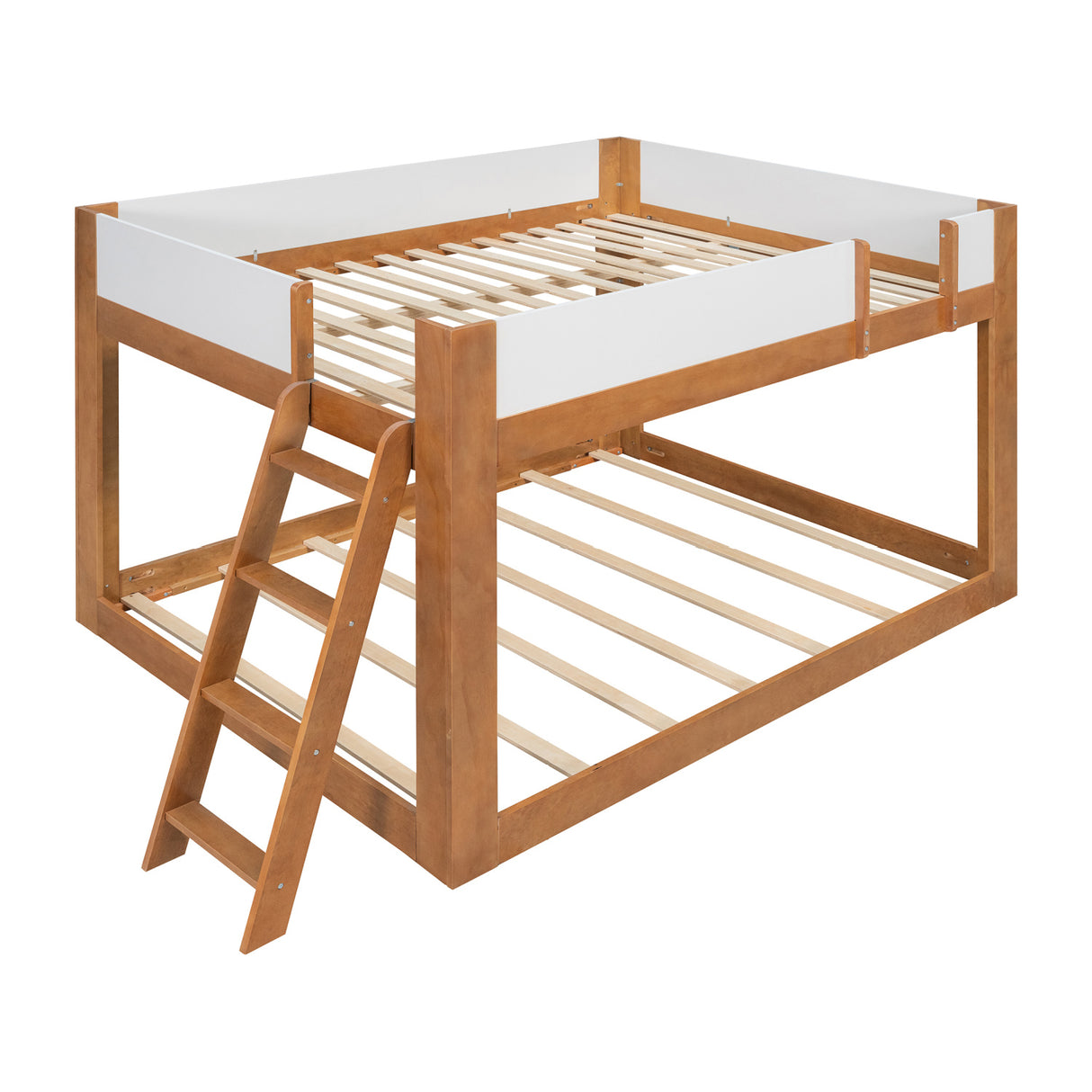 Queen Size Wooden Convertible Low Bunk Bed | OROA Kids