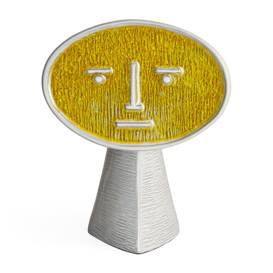Yellow Glass Face Vase | Jonathan Adler Les Amis Le Sérieux | Oroa.com