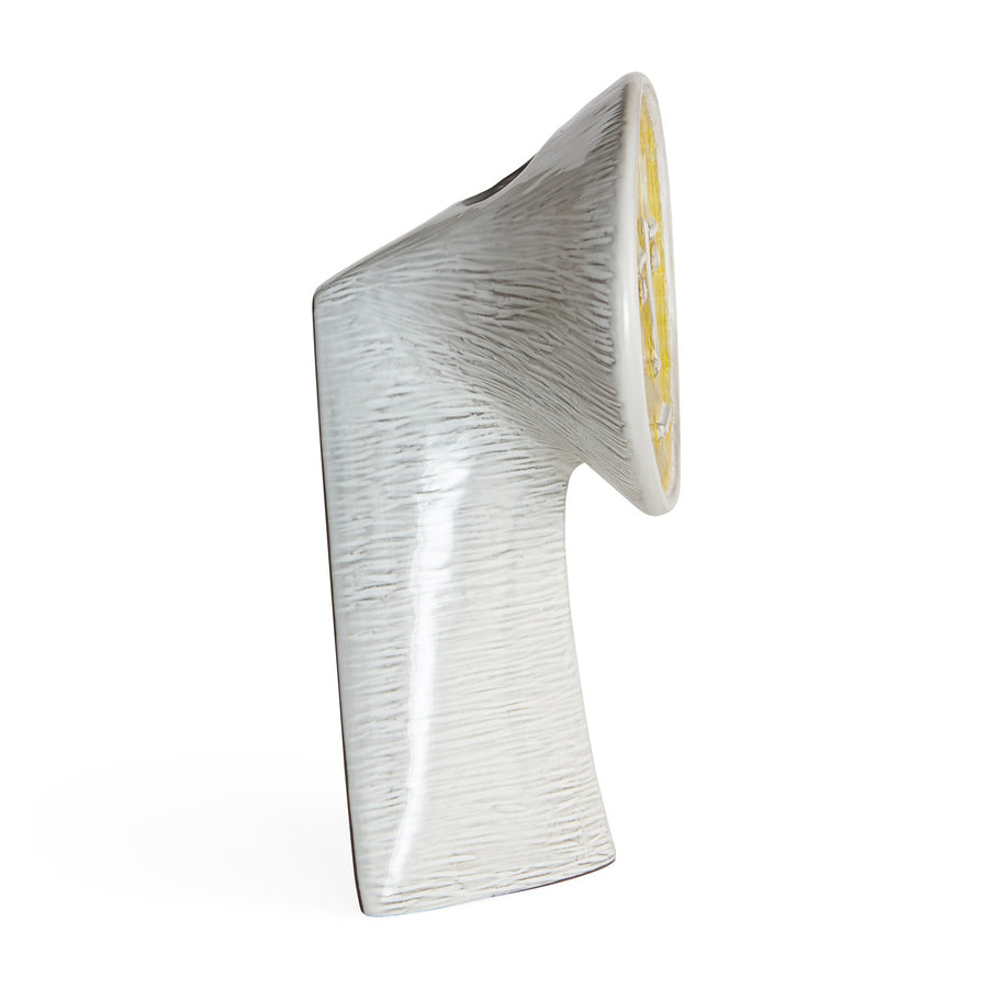 Yellow Glass Face Vase | Jonathan Adler Les Amis Le Sérieux | Oroa.com