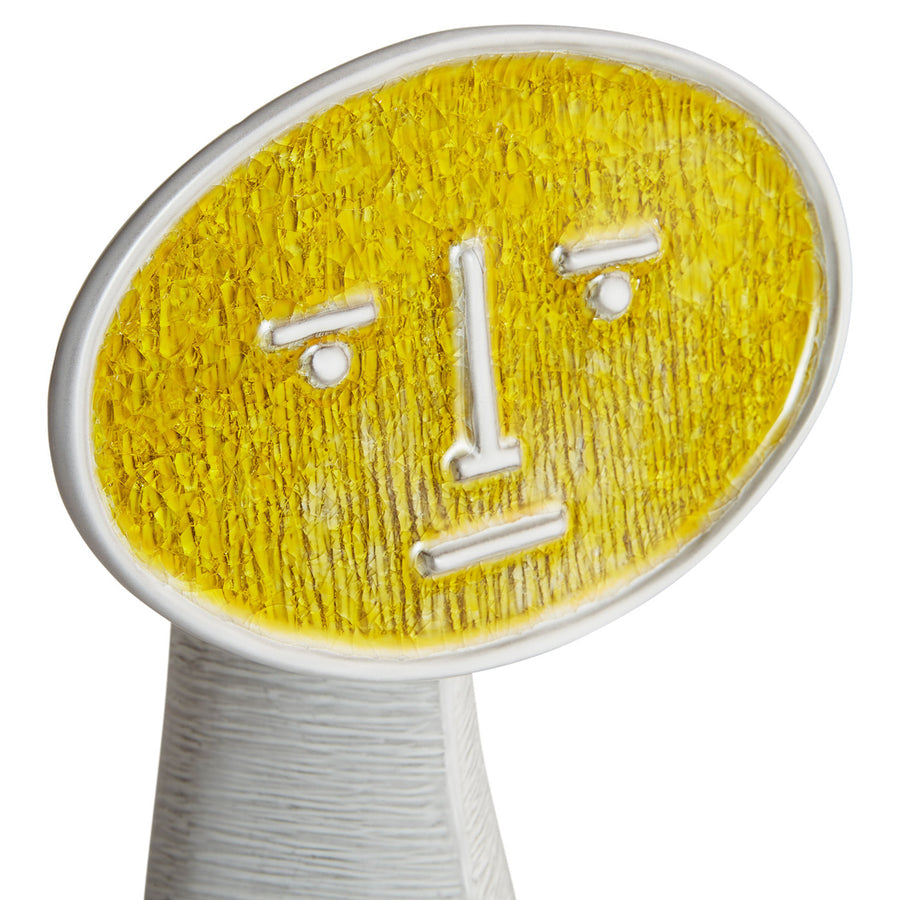Yellow Glass Face Vase | Jonathan Adler Les Amis Le Sérieux | Oroa.com