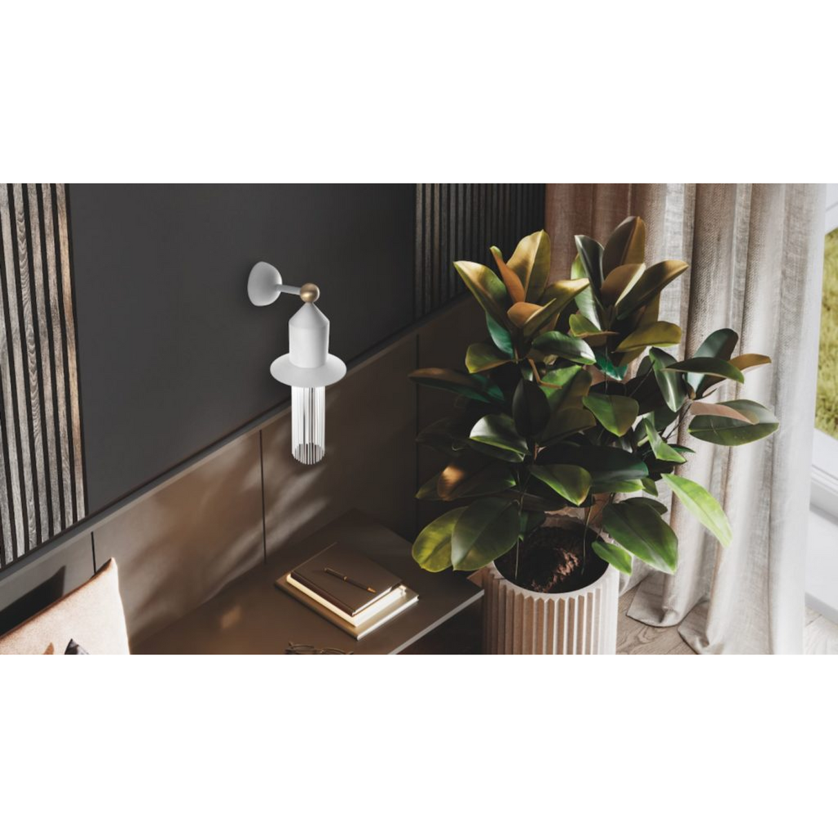 Glass Diffuser Wall Lamp | Masiero Nappe App N2 | Oroa.com