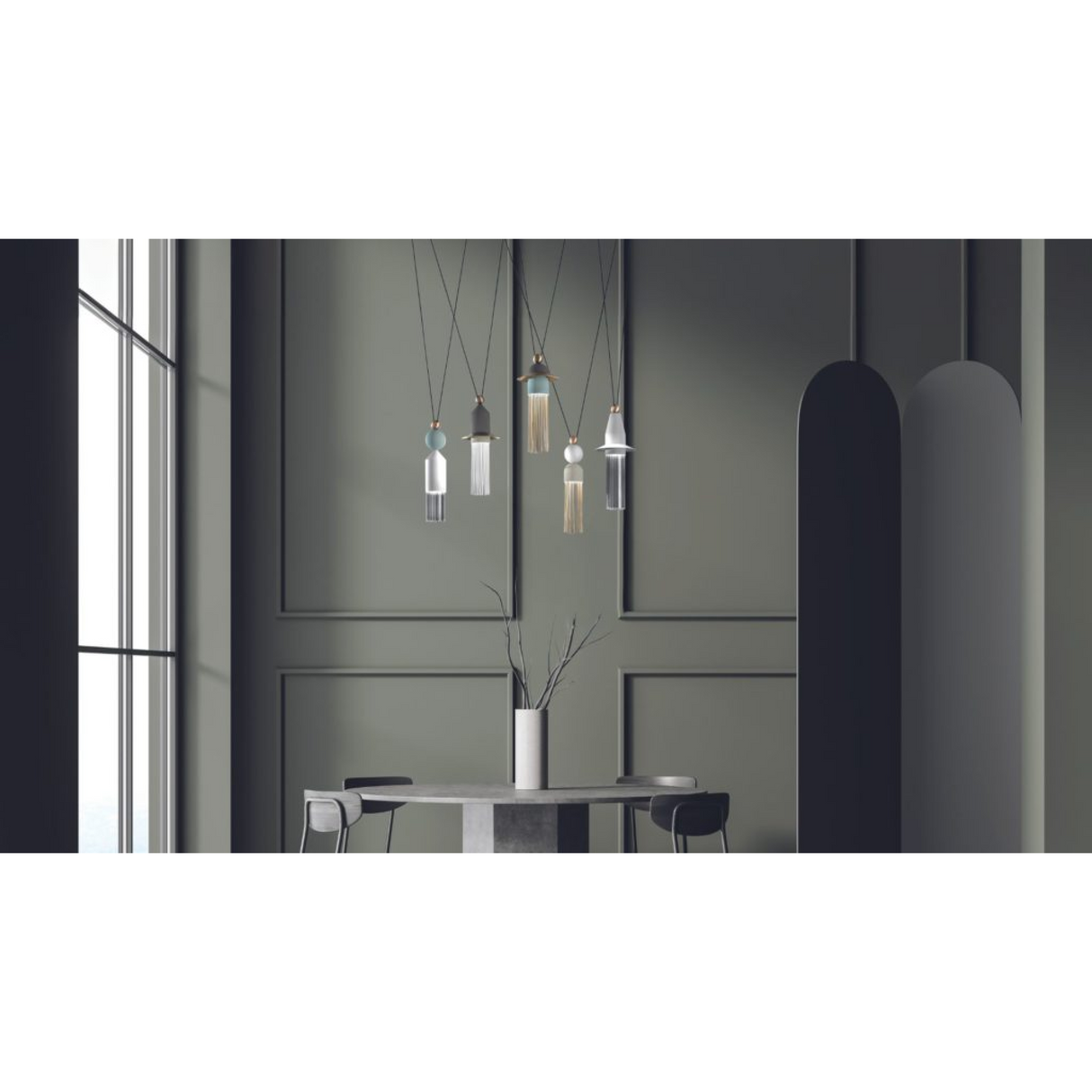 Geometrical Hanging Lamp Set (3) | Masiero Nappe C3 | Oroa.com