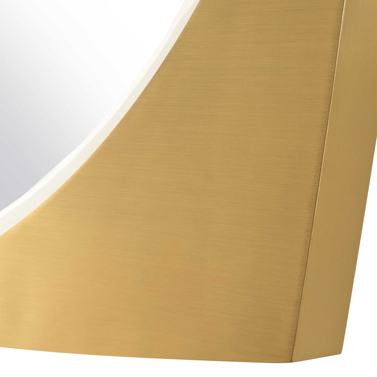 Modern European furniture - Antique Brass Beveled Round Mirror - www.oroa.com