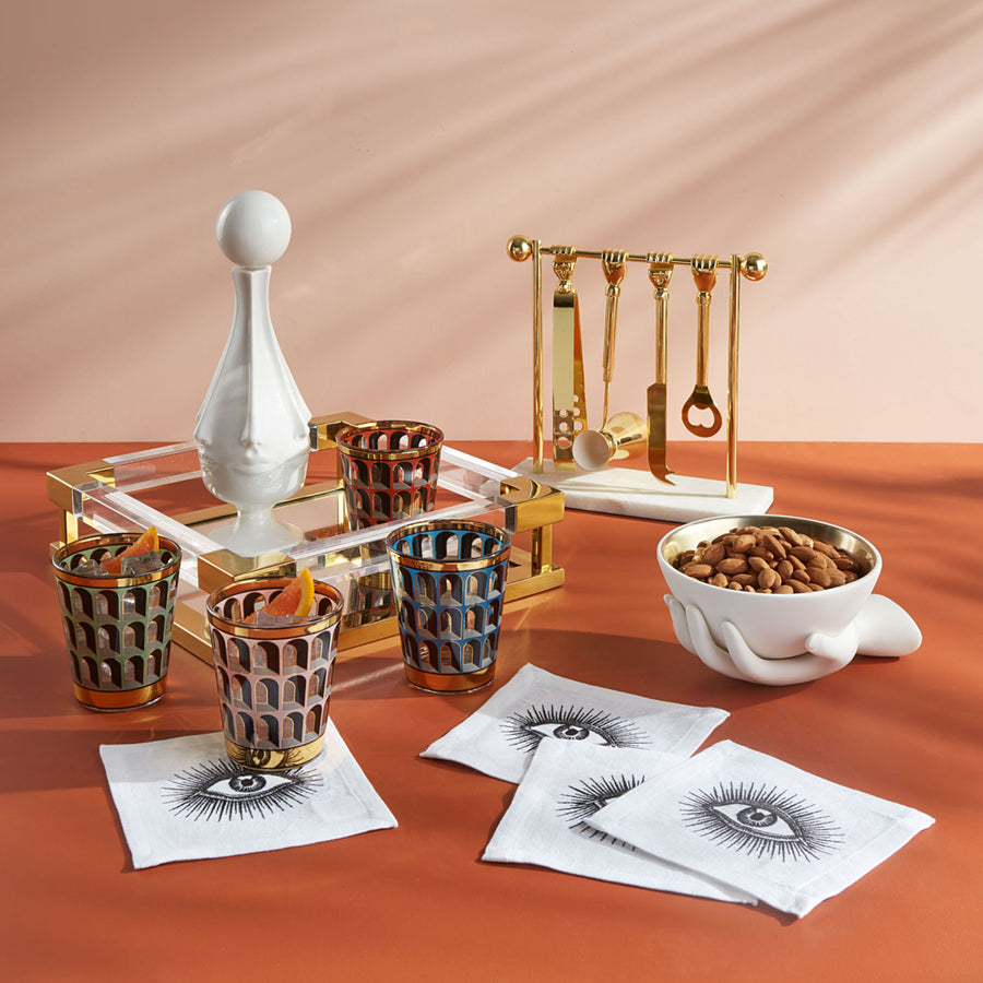 Brass Finish Barware Set – Barbell – alternate view 7