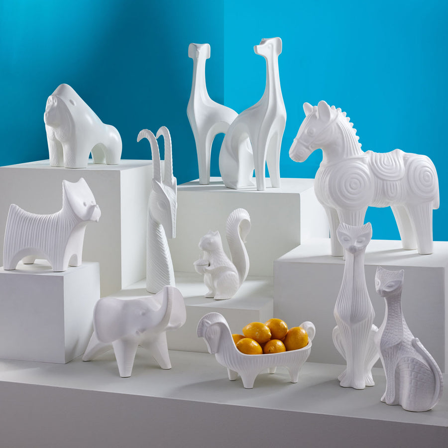 White Stoneware Horse Sculpture L | Jonathan Adler Menagerie | Oroa.com