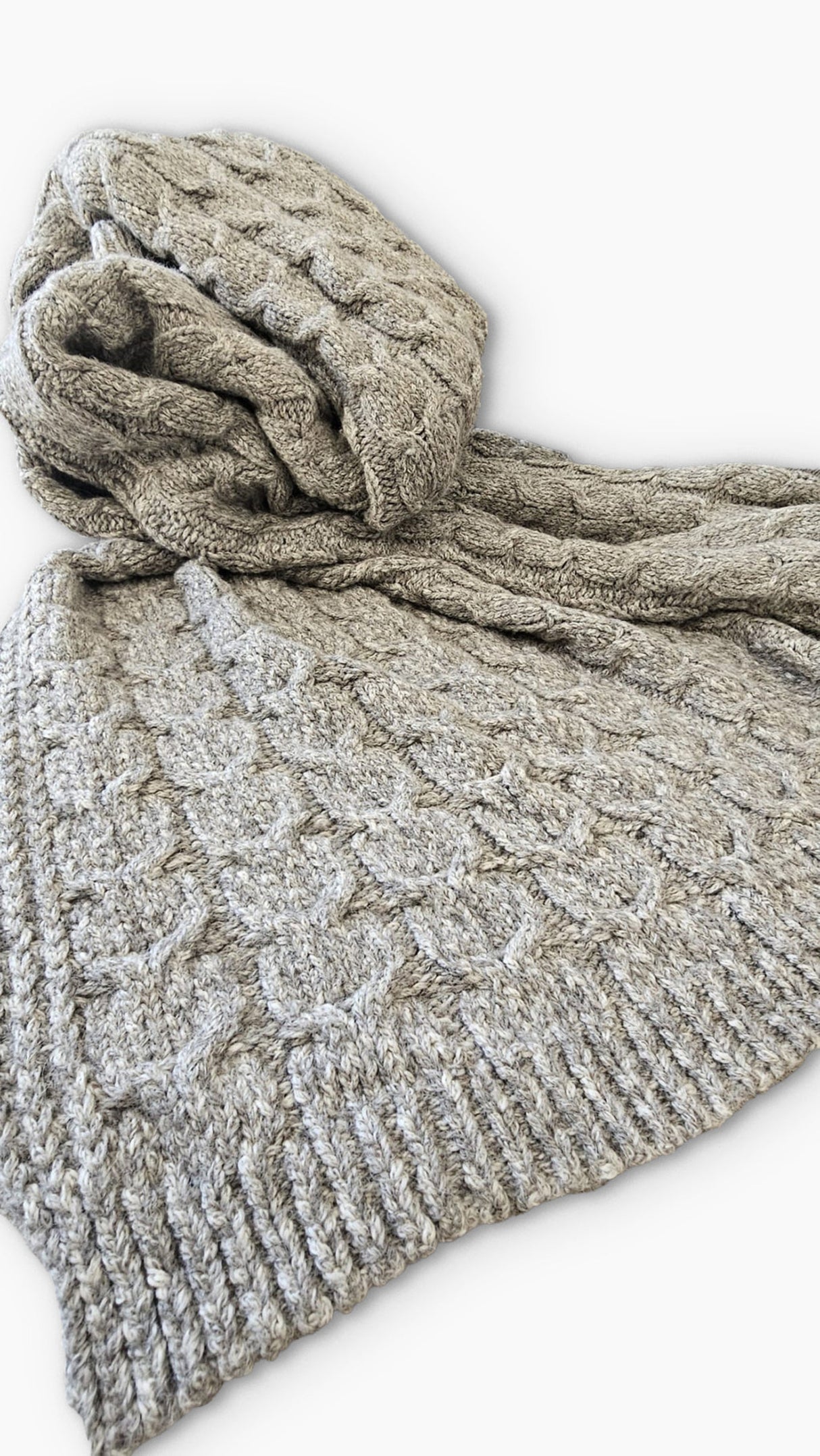 Hand-loomed Peruvian Pima Cotton & Undyed Baby Alpaca Blanket - OROA